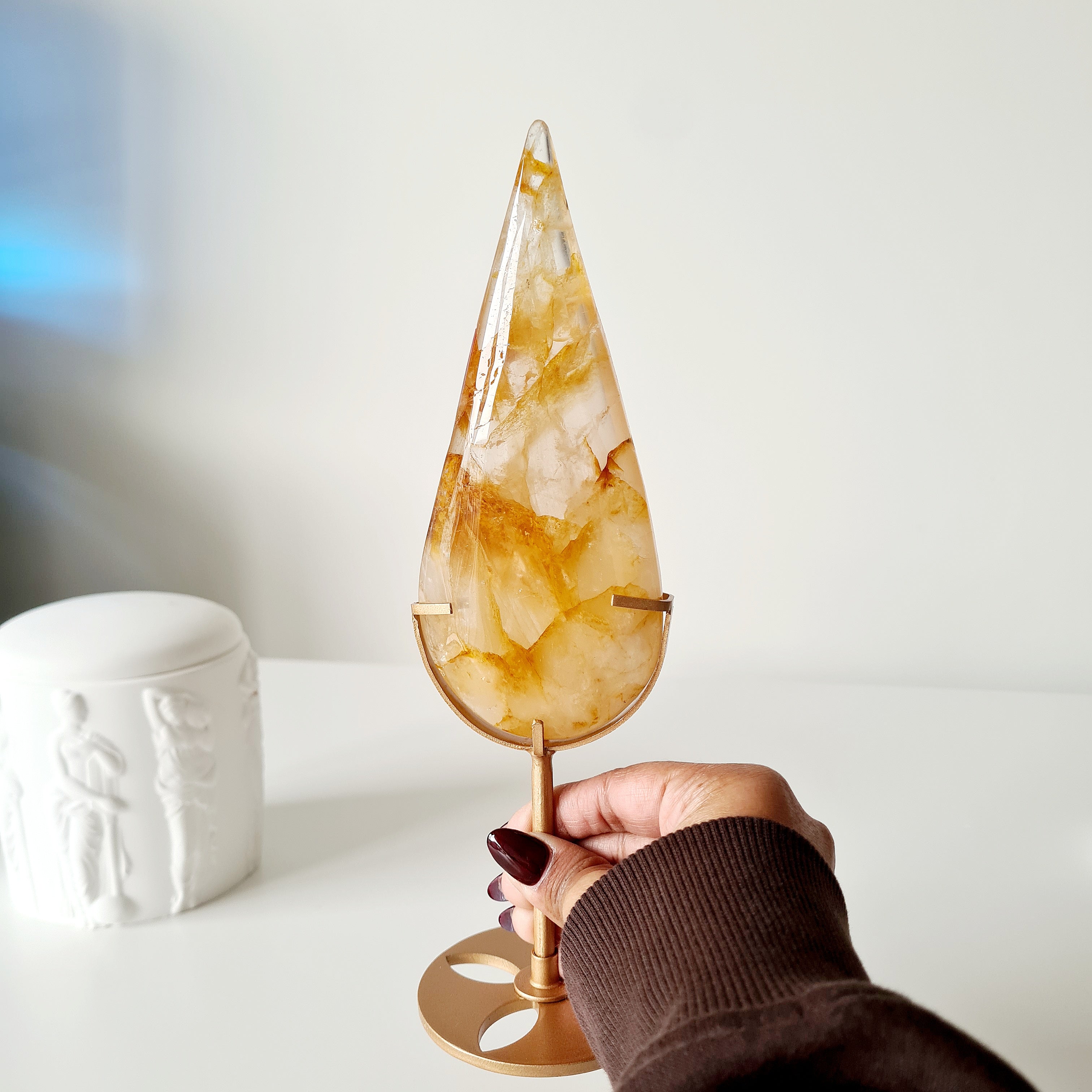 Golden Healer on stand | 23 cm tall with stand