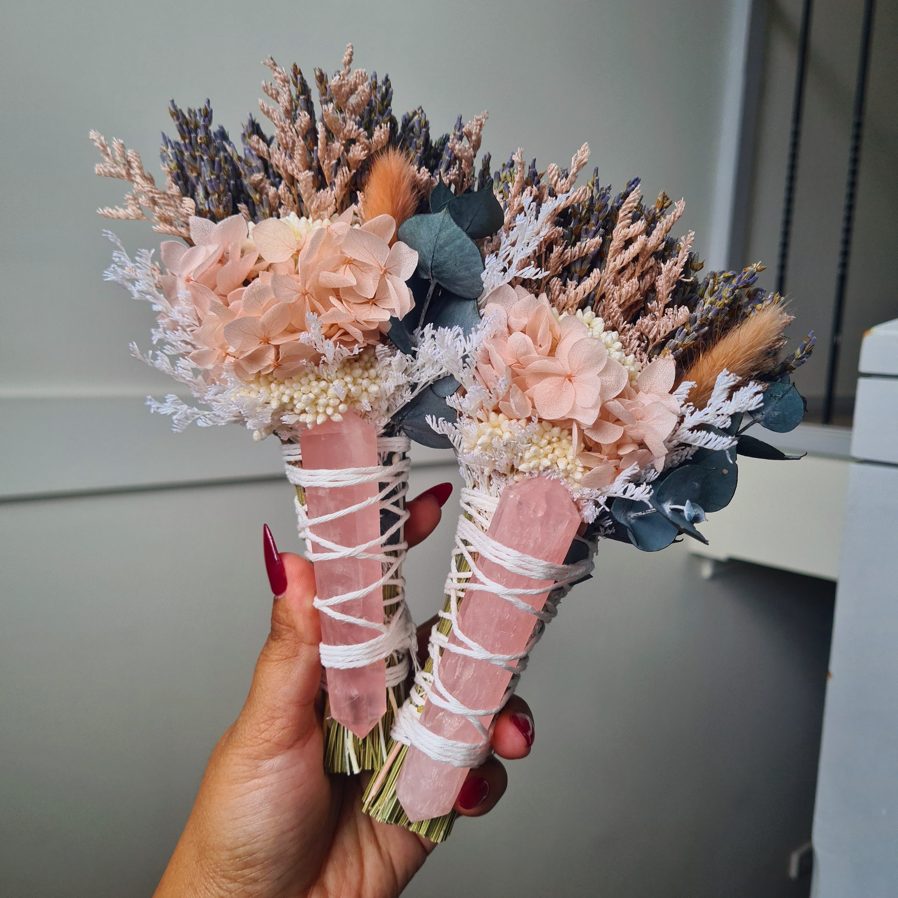 Heart Healing | Rose Quartz Flower Wand | 1 piece