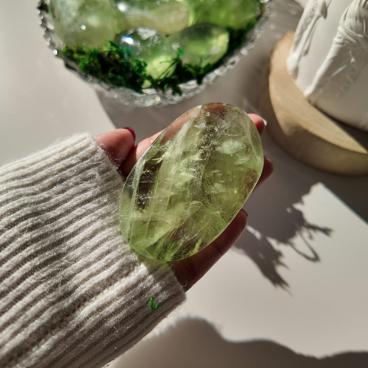 Green Fluorite Pocket Stone | C | 7 cm | Focus & Zen