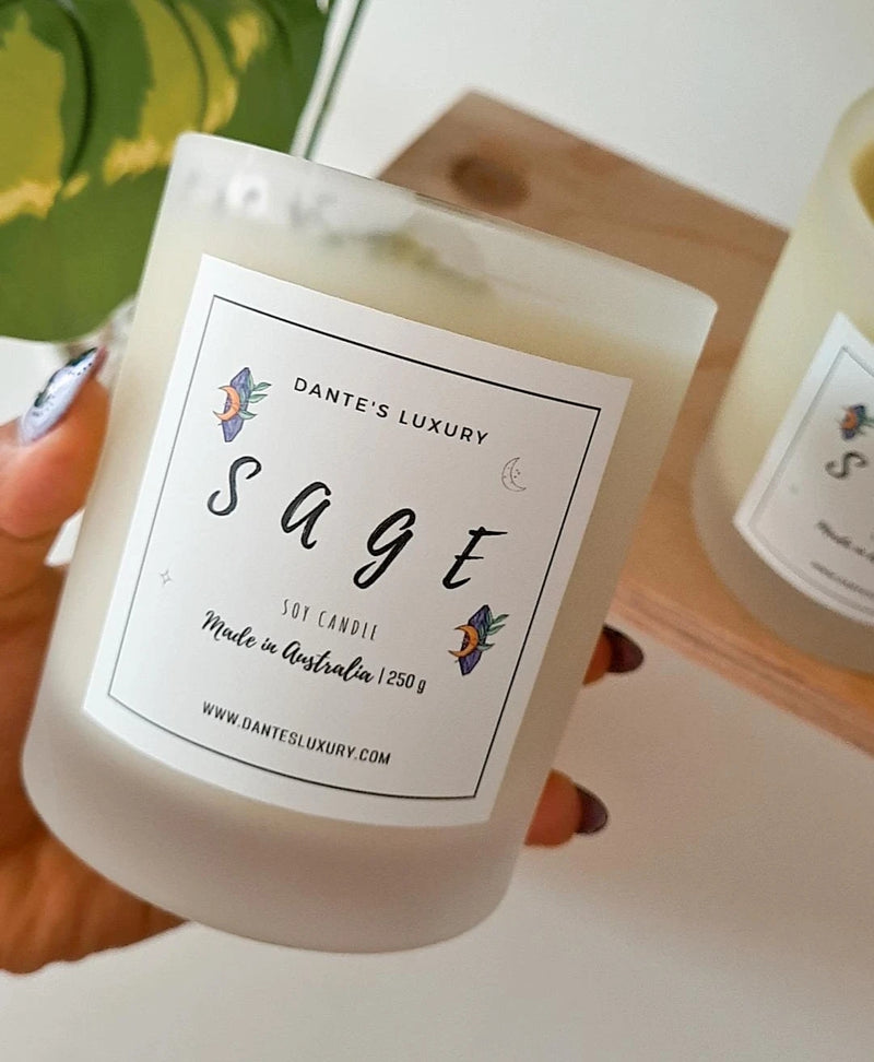 Sage | Crystal Candle | House Clearing