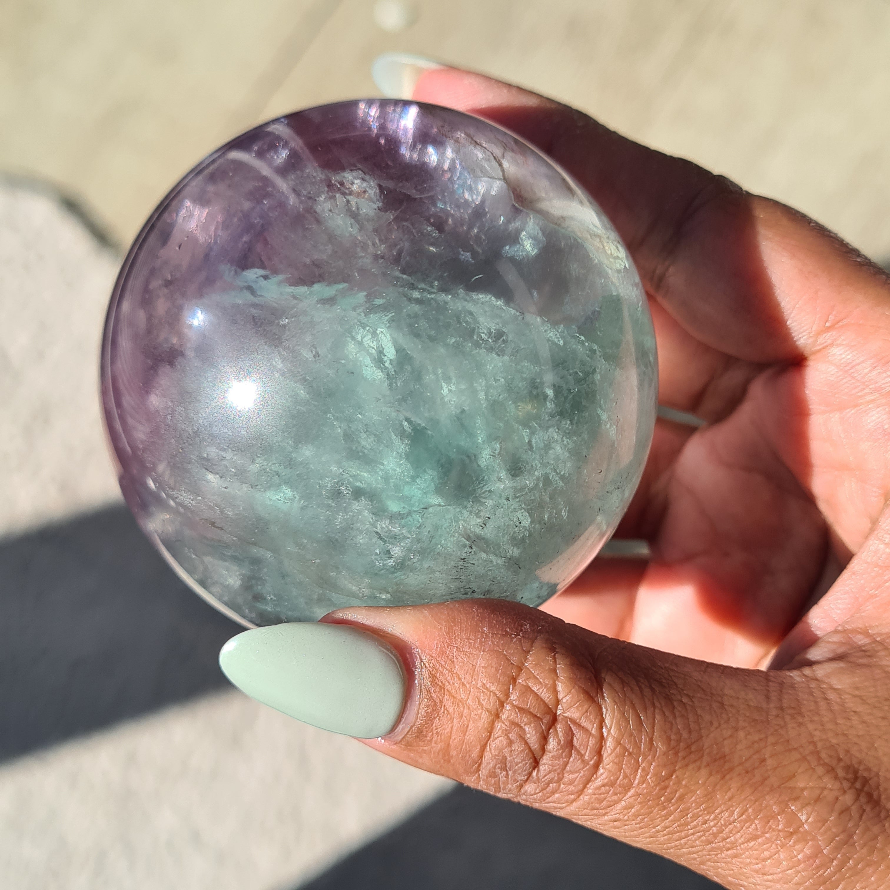 Fluorite Crystal Sphere with stand | B | 390 g