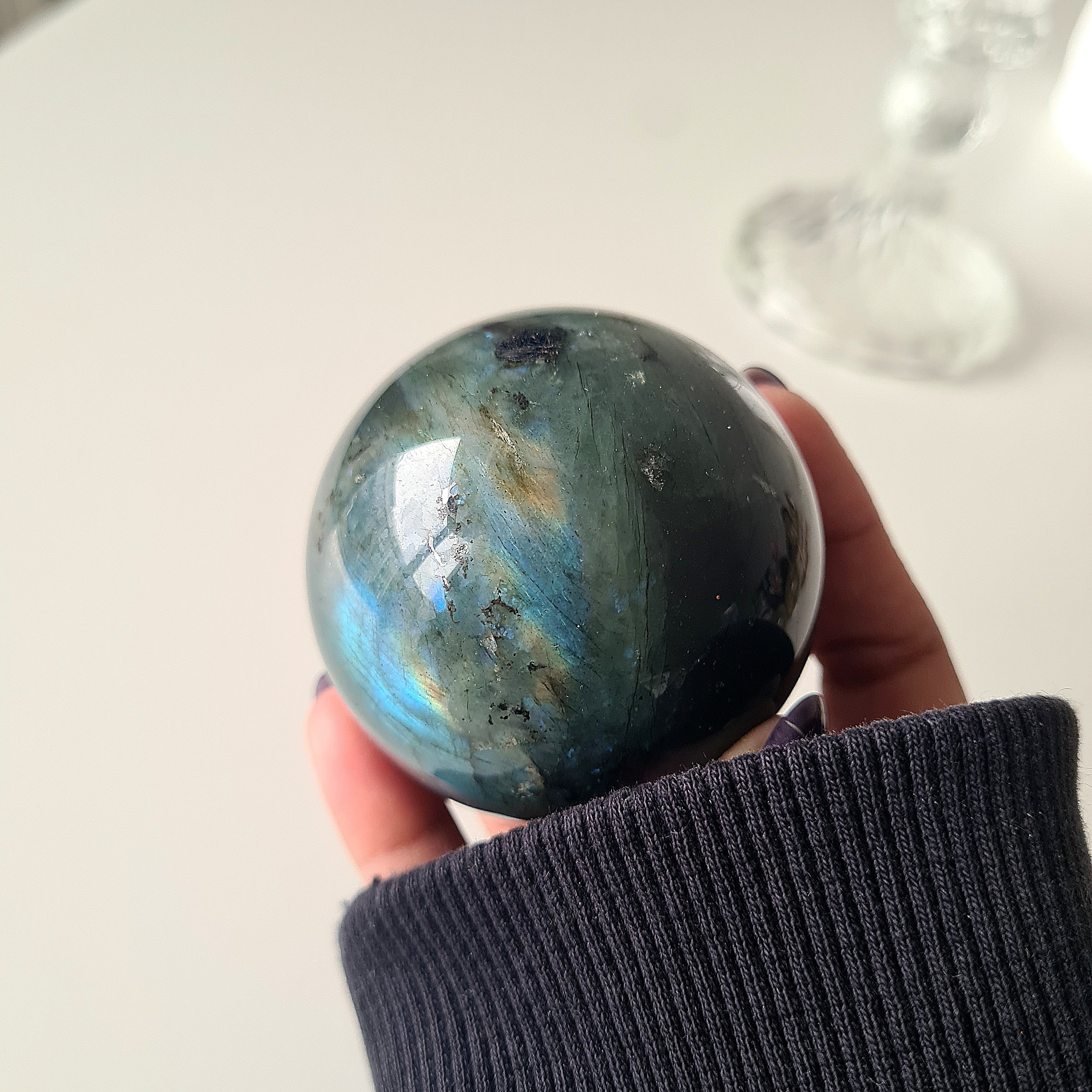 Labradorite Sphere With Stand | D