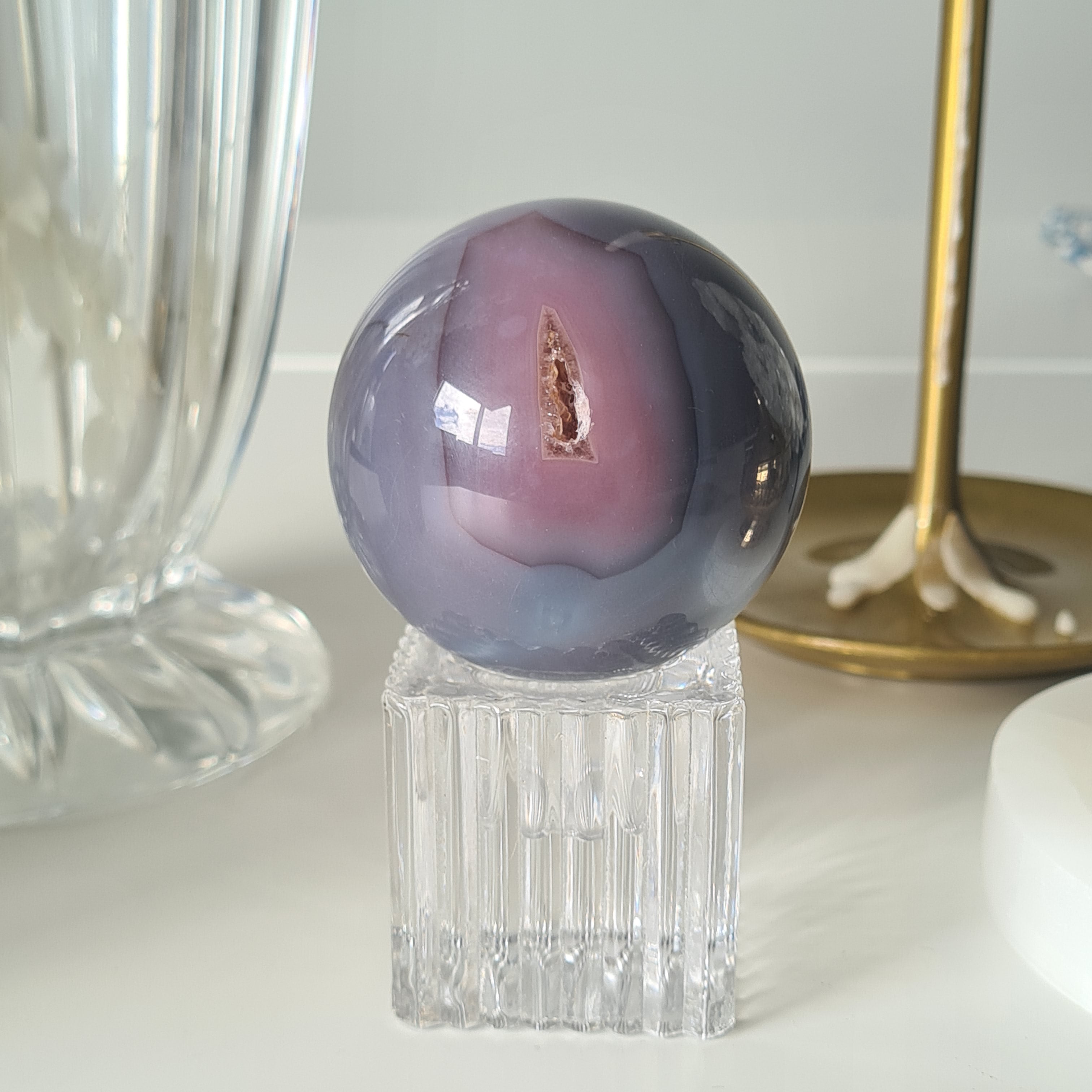 Swazi Agate Druzy Sphere | 5 cm