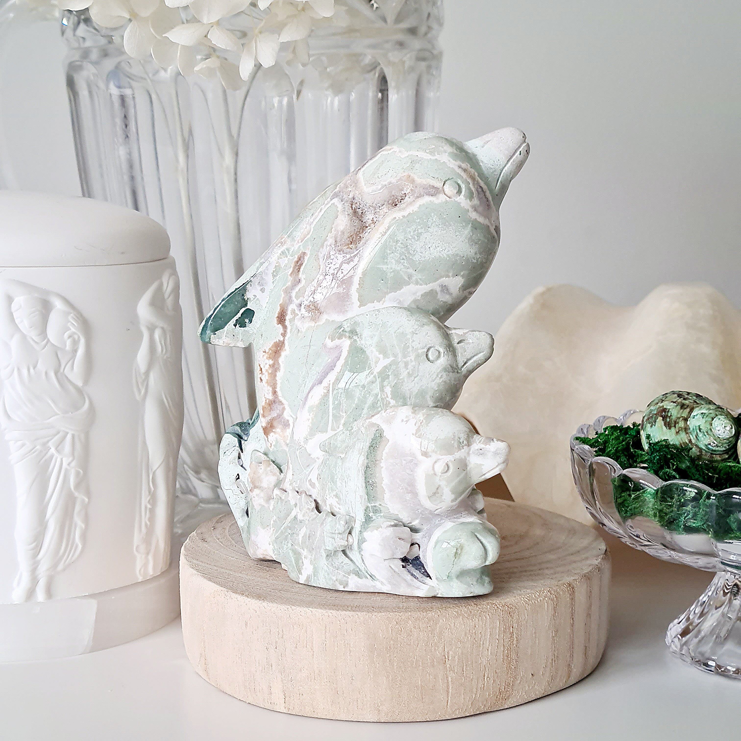 Unicorn jasper | Sea life carving