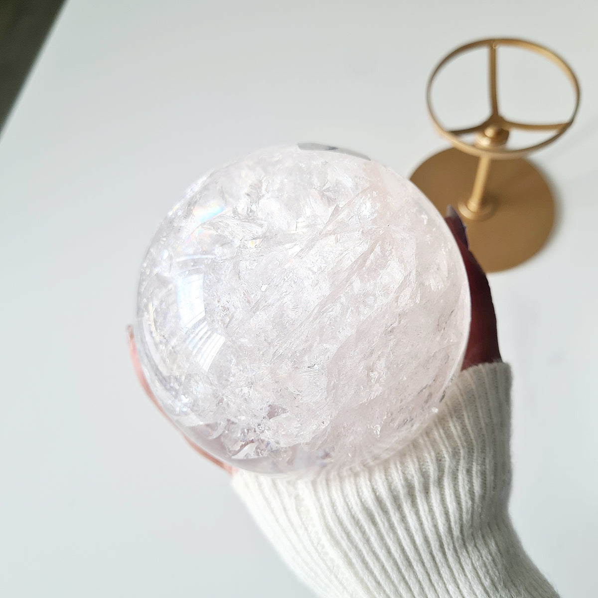 Quartz Sphere With Custom Stand | 1.3 kg | 9.4 cm