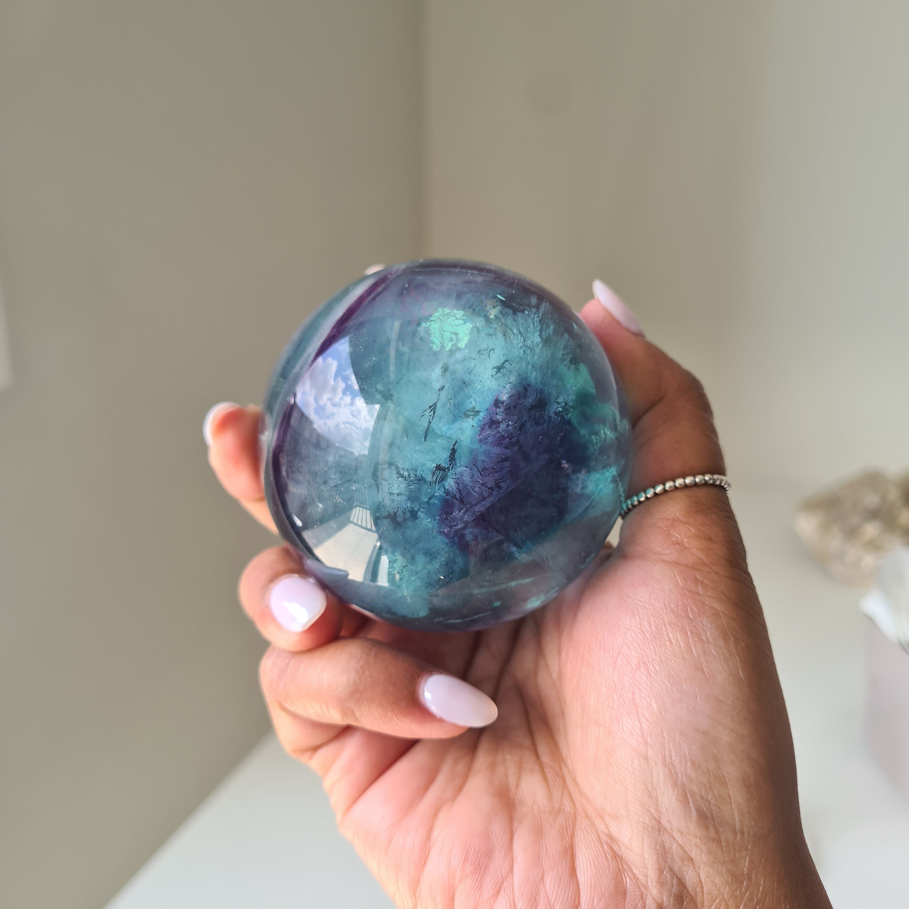 Intergalactic Fluorite with stand | j | 6.3 cm