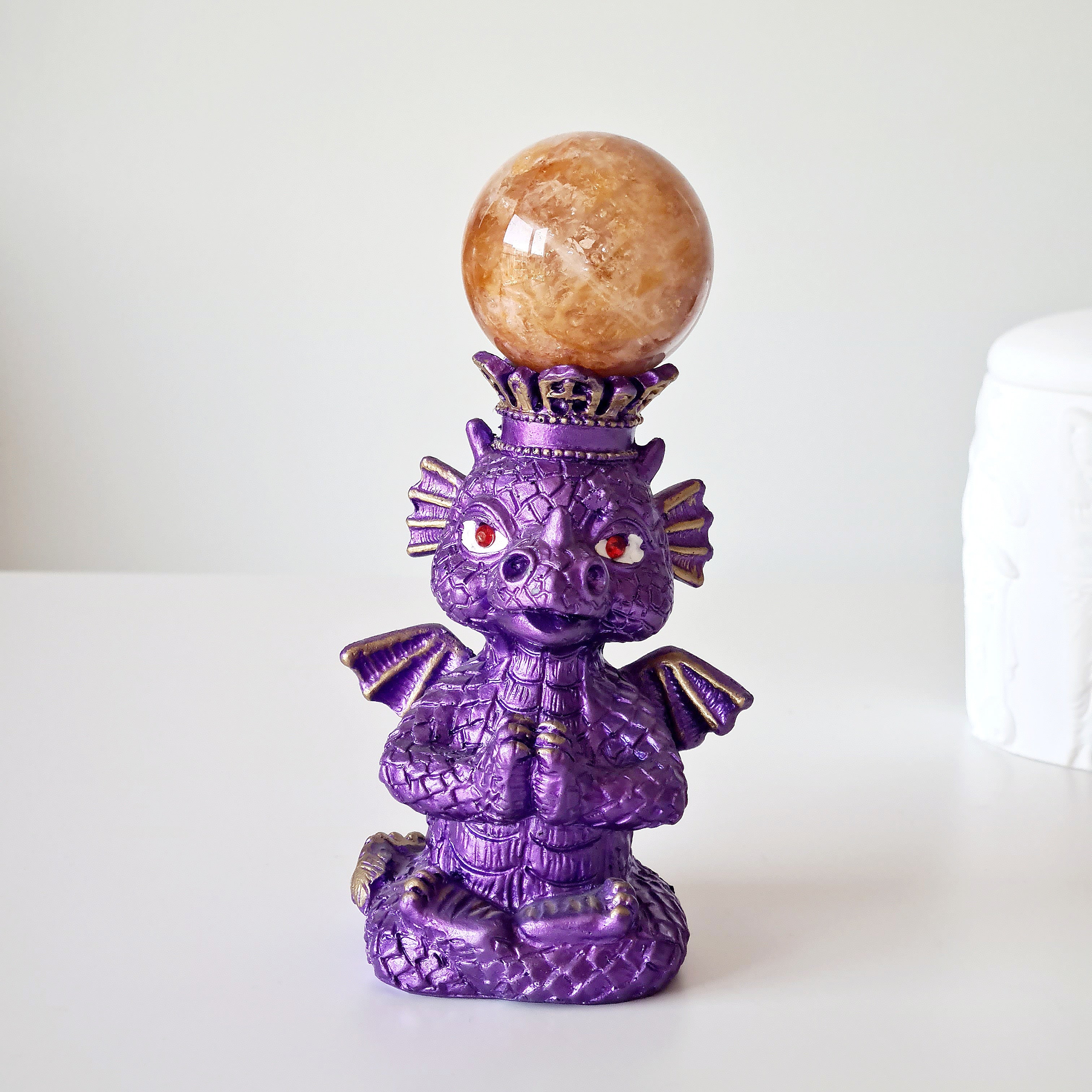 Golden healer sphere on dragon stand