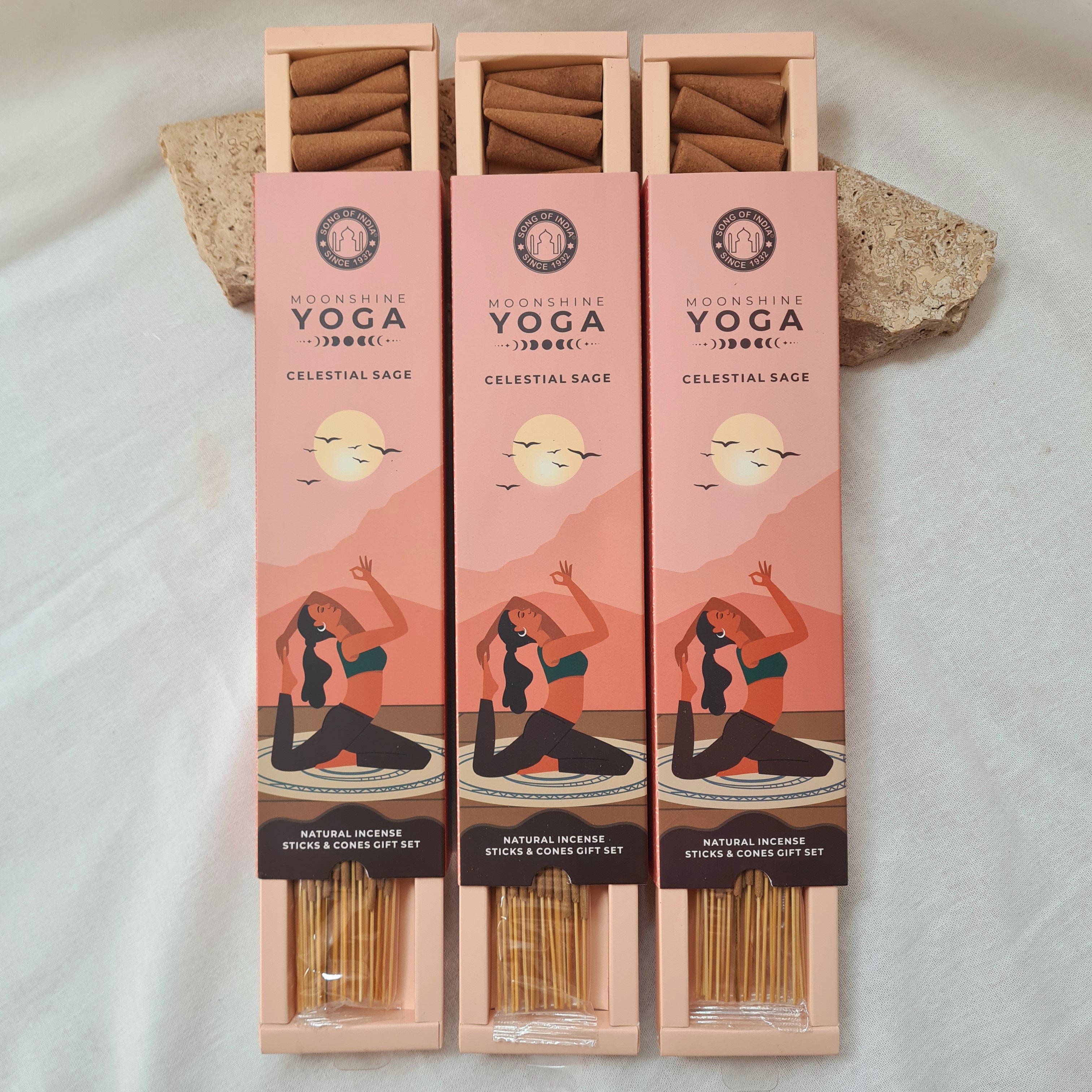 Celestial Sage Incense & Cone Gift Pack | 40 sticks, 16 cones & Holder