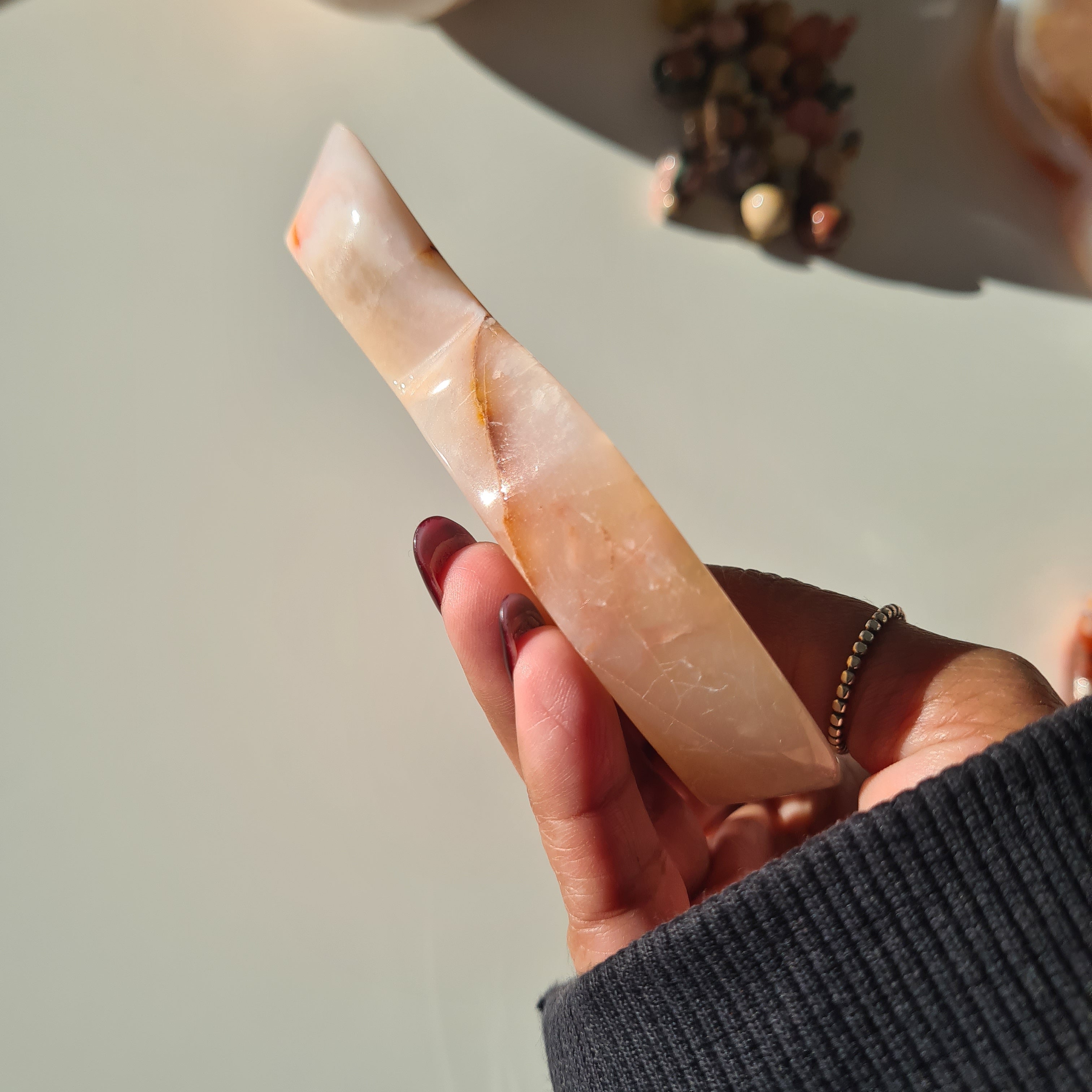 Carnelian Flower Agate Bowl | D | 11.6 cm