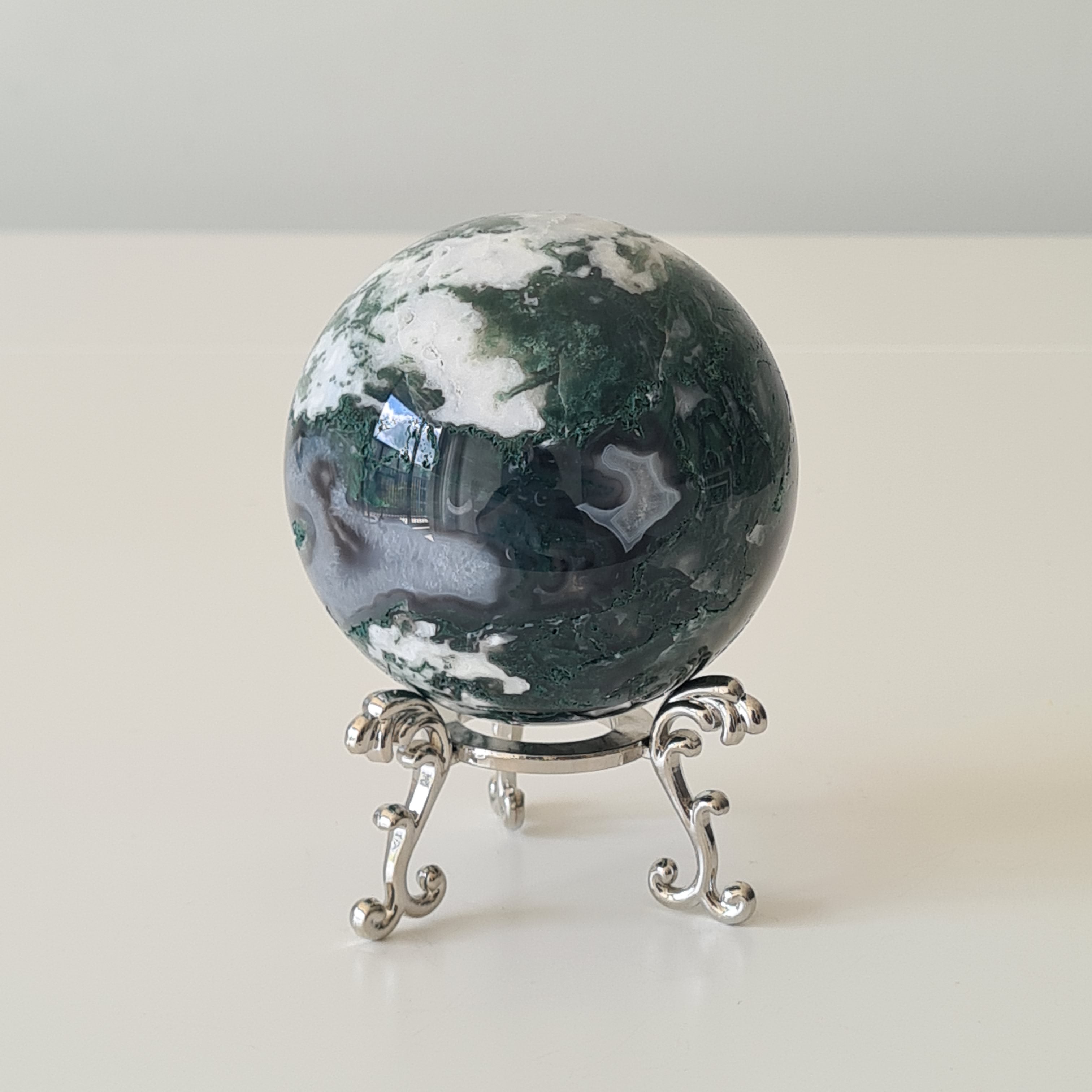 Moss Agate Sphere | 761 g