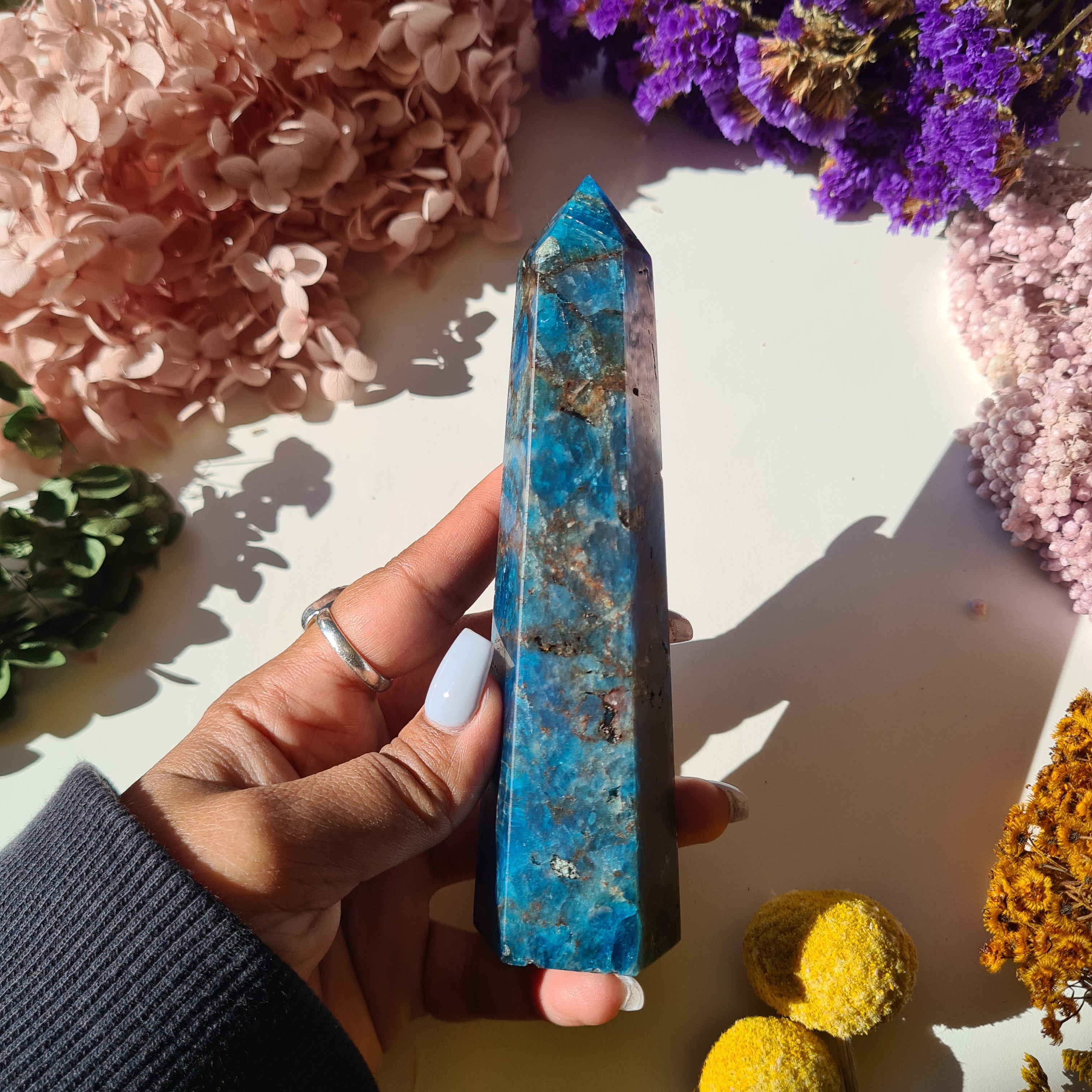Blue Apatite Tower | 253 g
