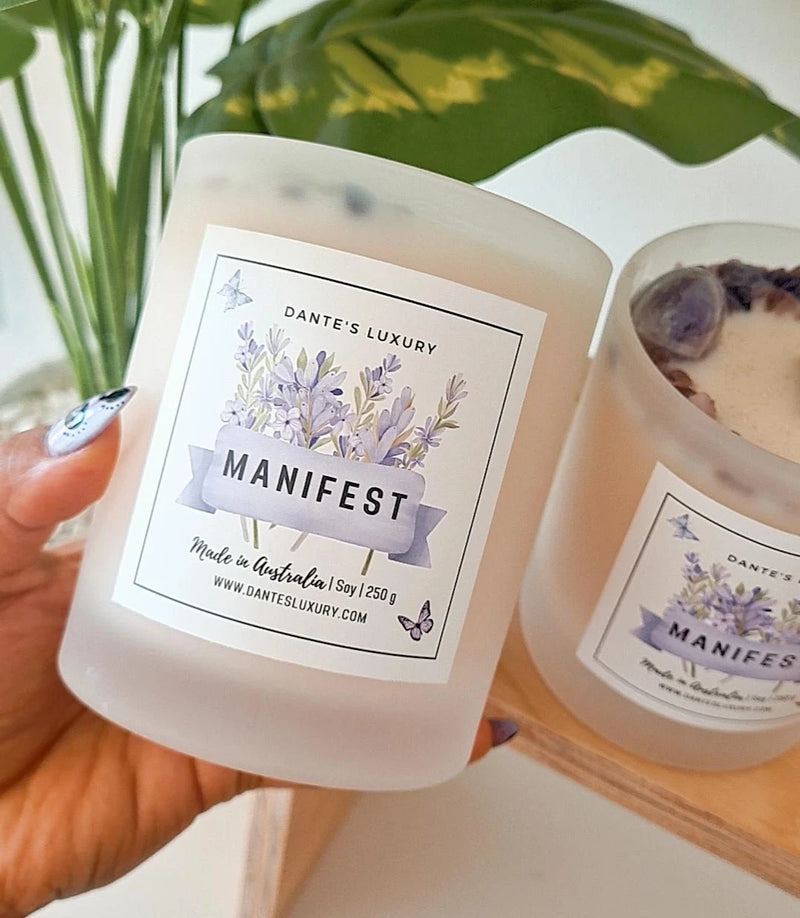 Manifest ~ Crystal Candle (Classic) ♡ Best Seller ♡ Universe