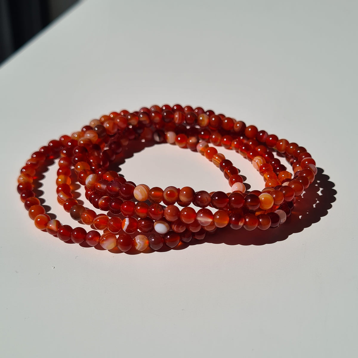 Carnelian crystal beaded bracelet | 1 piece