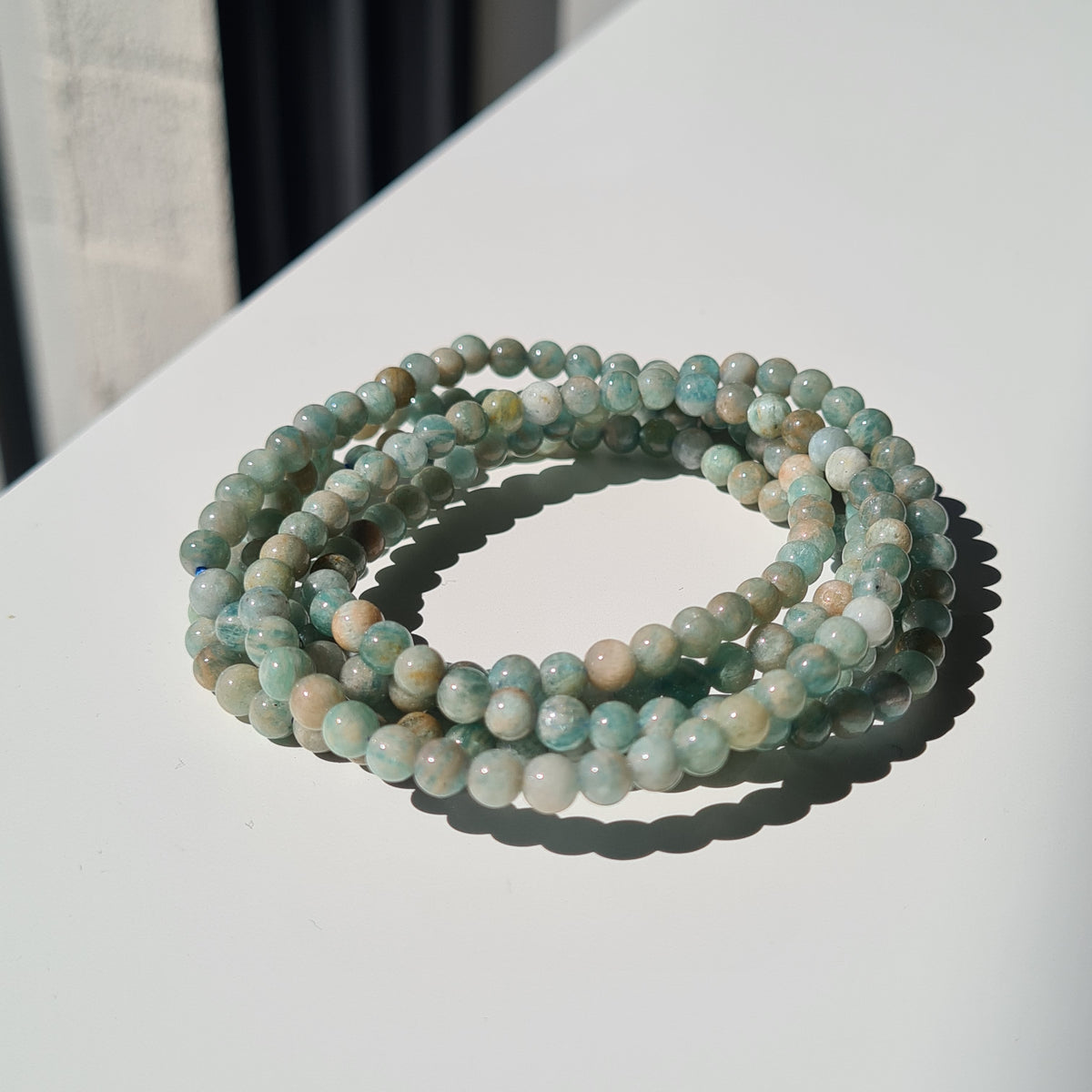 Amazonite crystal beaded bracelet | 1 piece