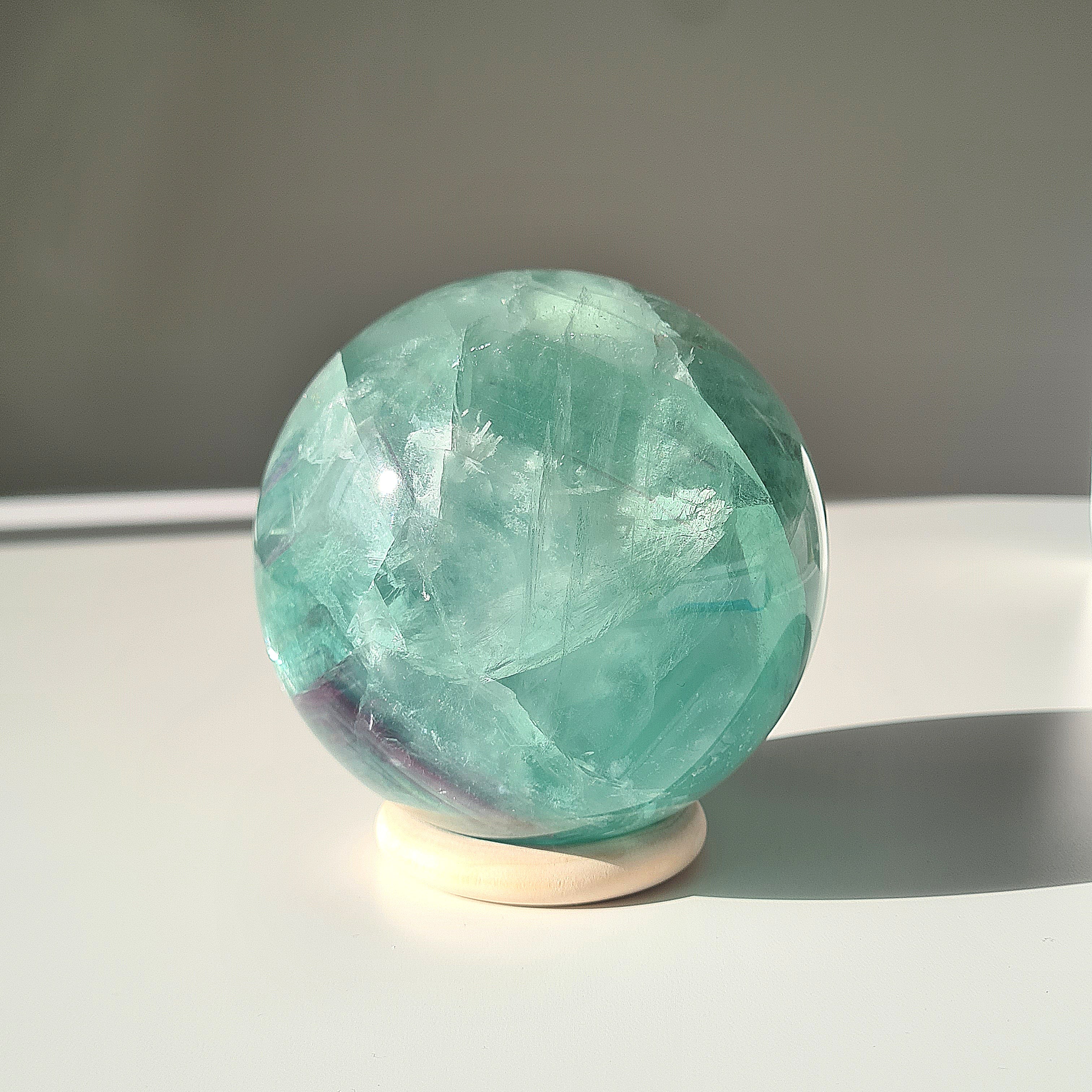 Fairy Dream Frozen Lake Fluorite Sphere | Appx 1.7 kg