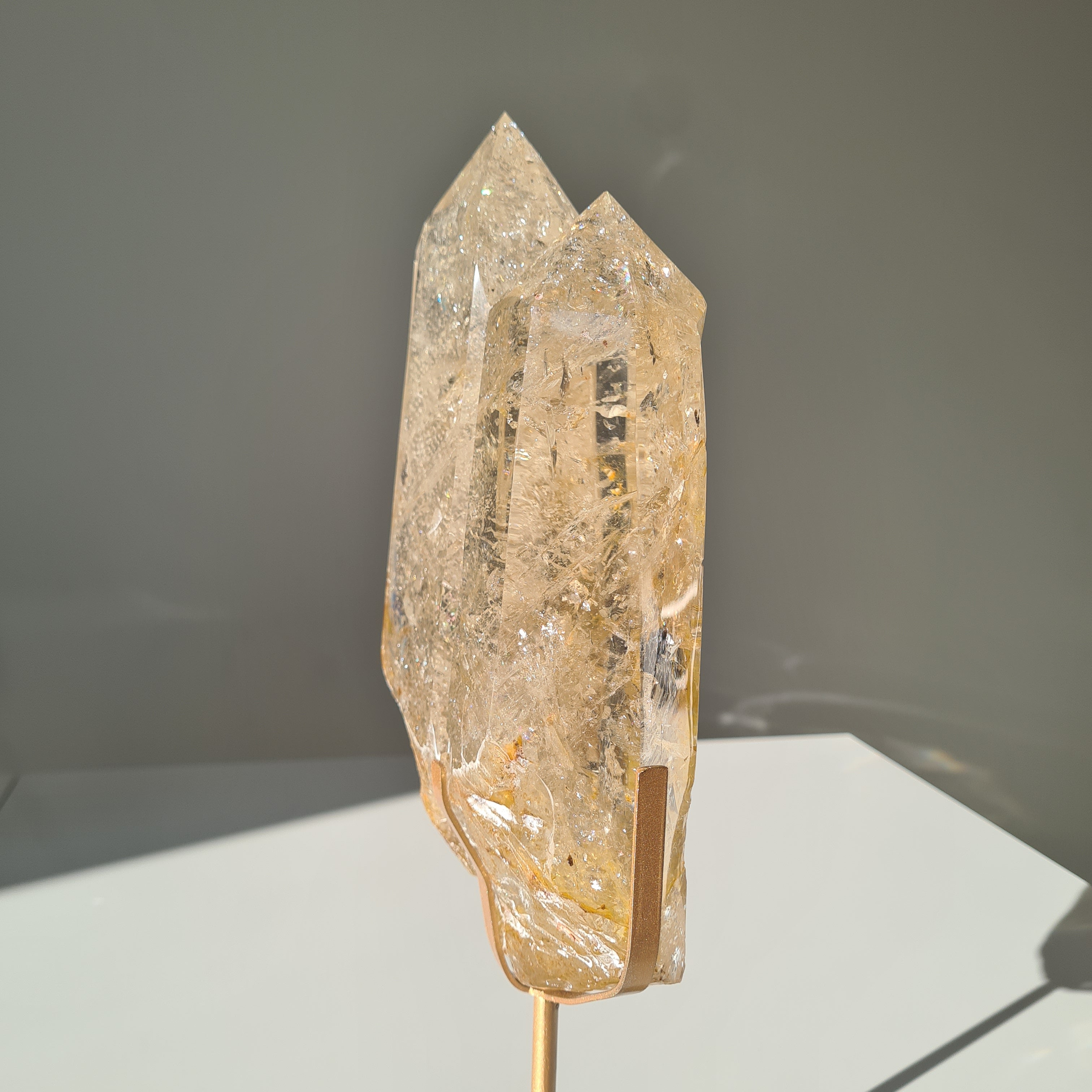 Citrine Cathedral Statement Piece on Stand | 32.5 cm with stand