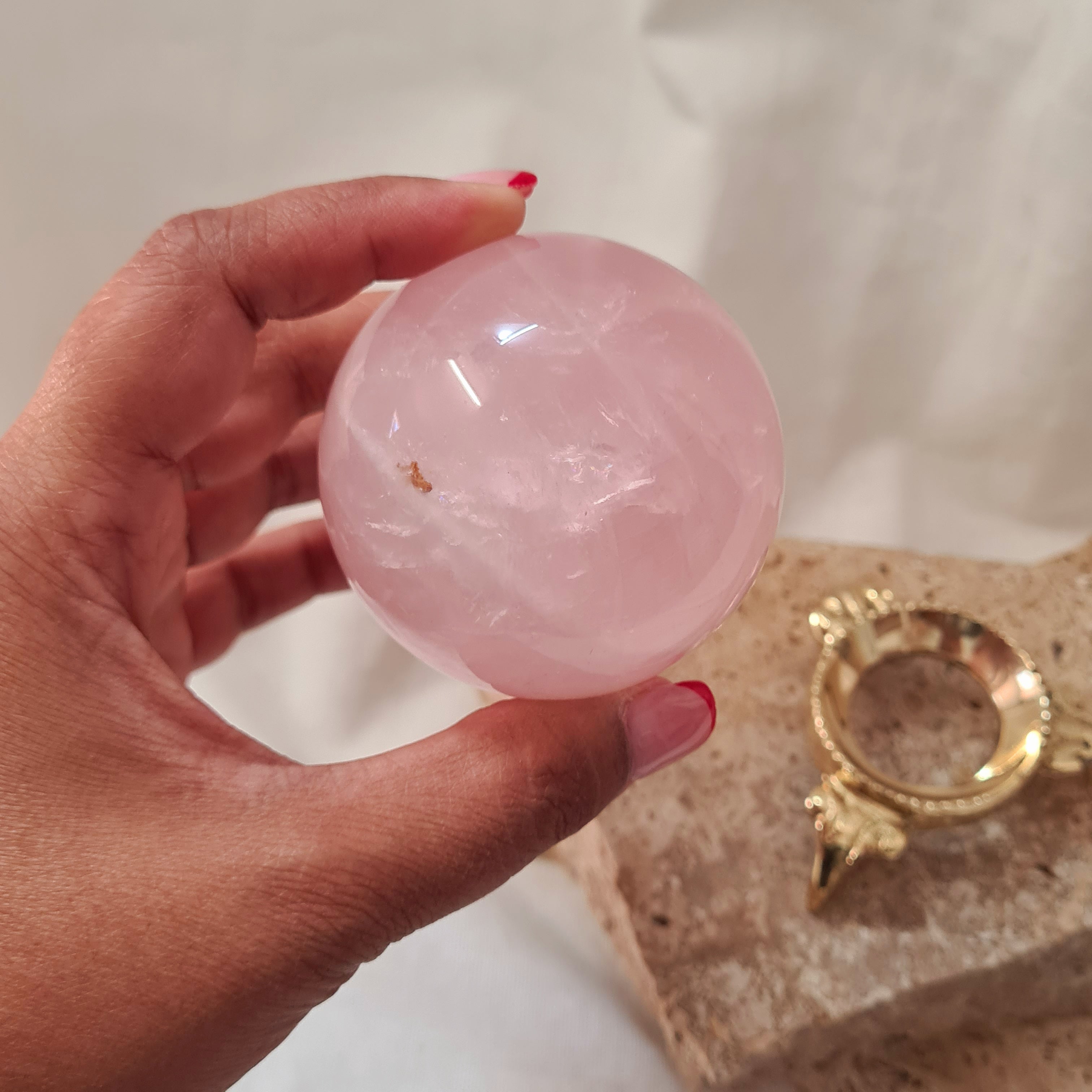 Rose Quartz Sphere With Stand| 249 g