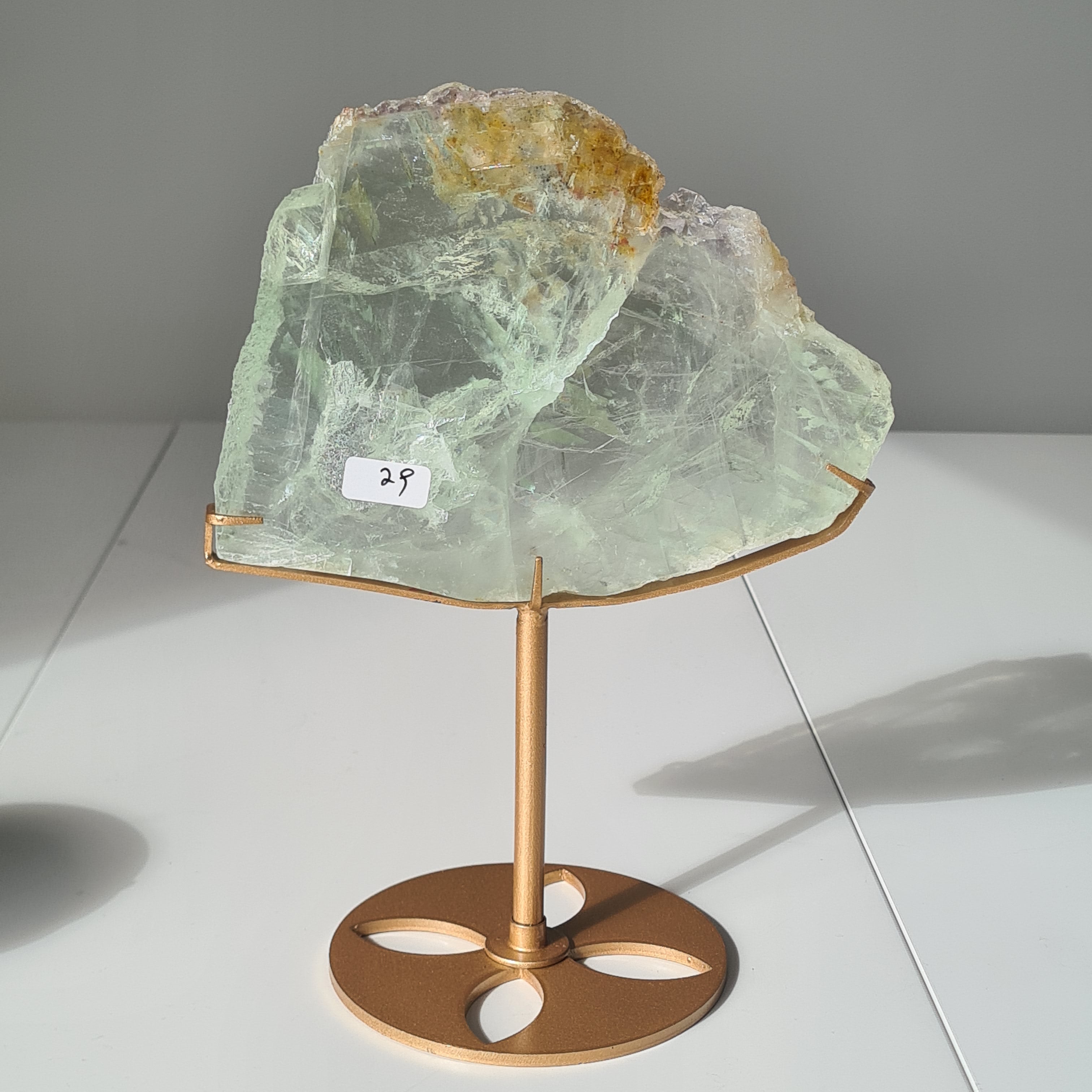 Frozen Lake of Dreams Fluorite Portal on Stand | 21 cm with stand
