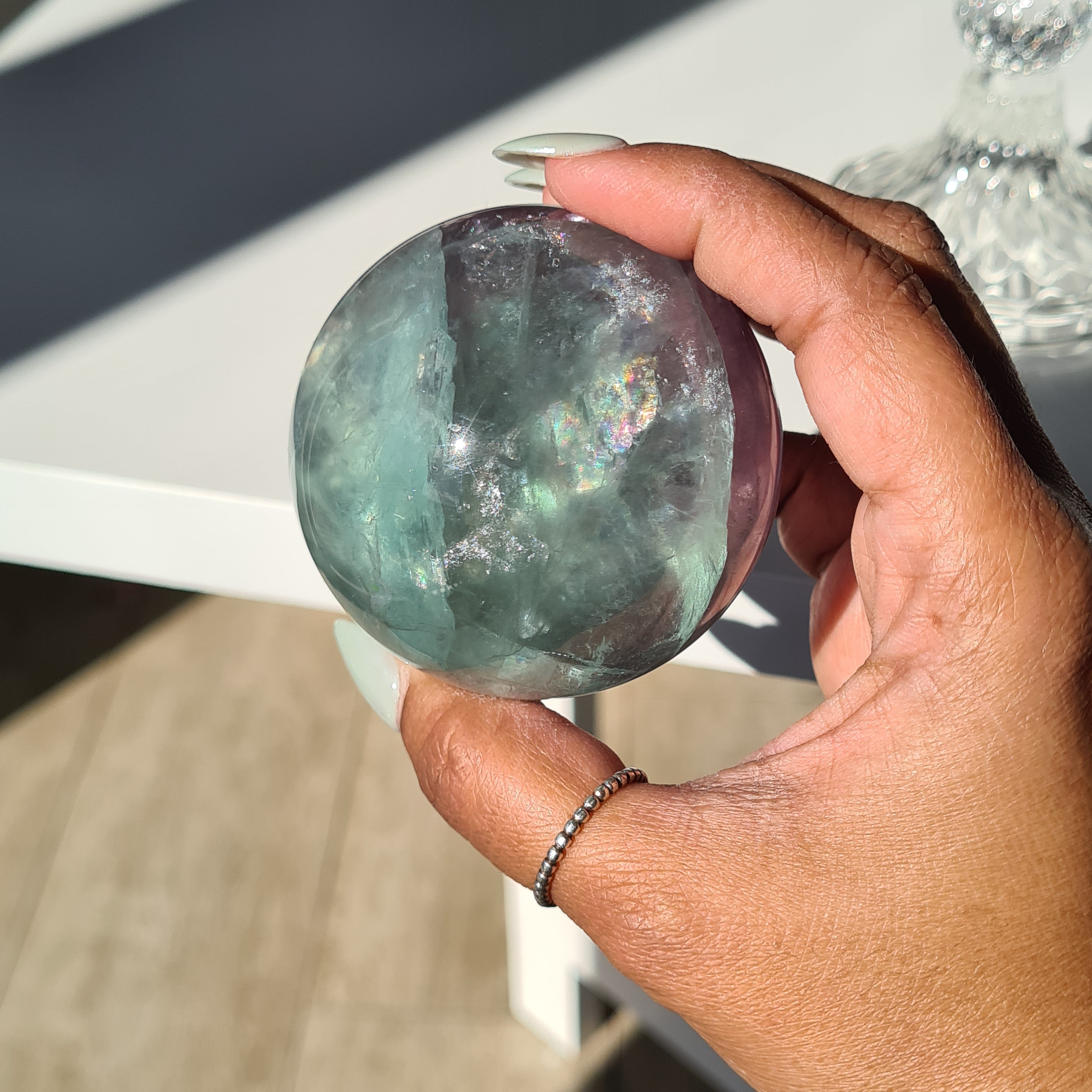 Fluorite Crystal Sphere with stand | C | 345 g