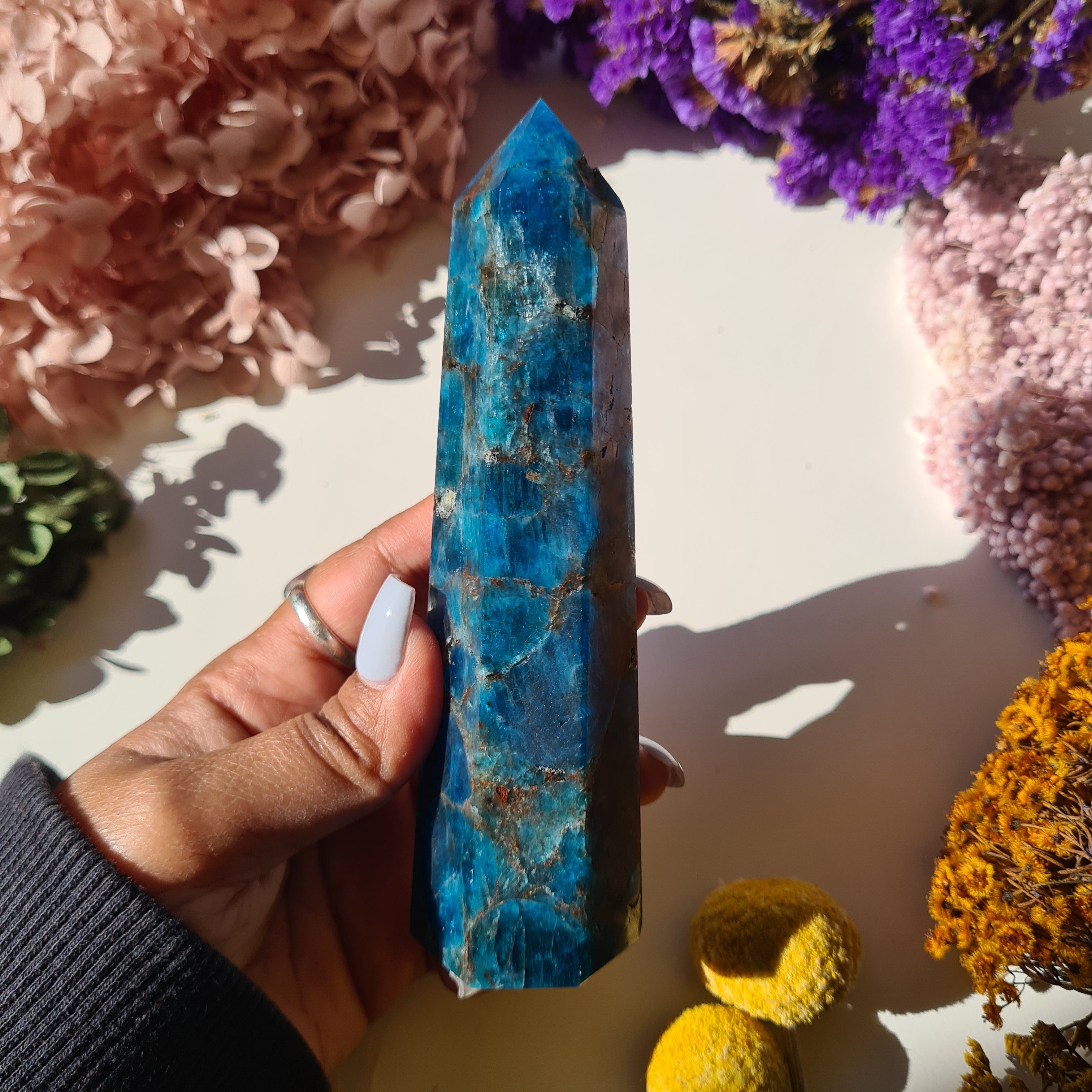 Blue Apatite Tower | 253 g