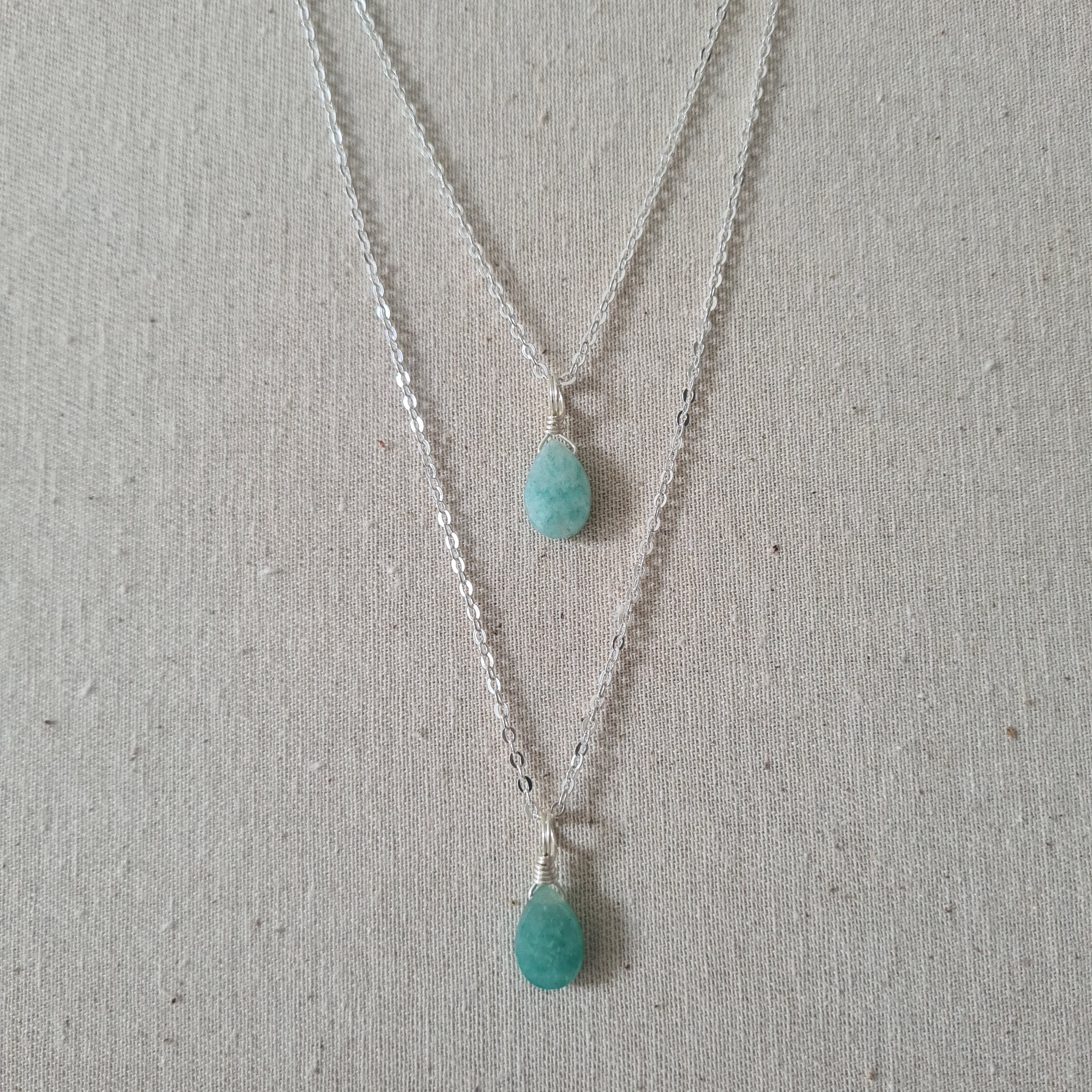 'Amazonite' Necklace ~ Manifestation (Silver)