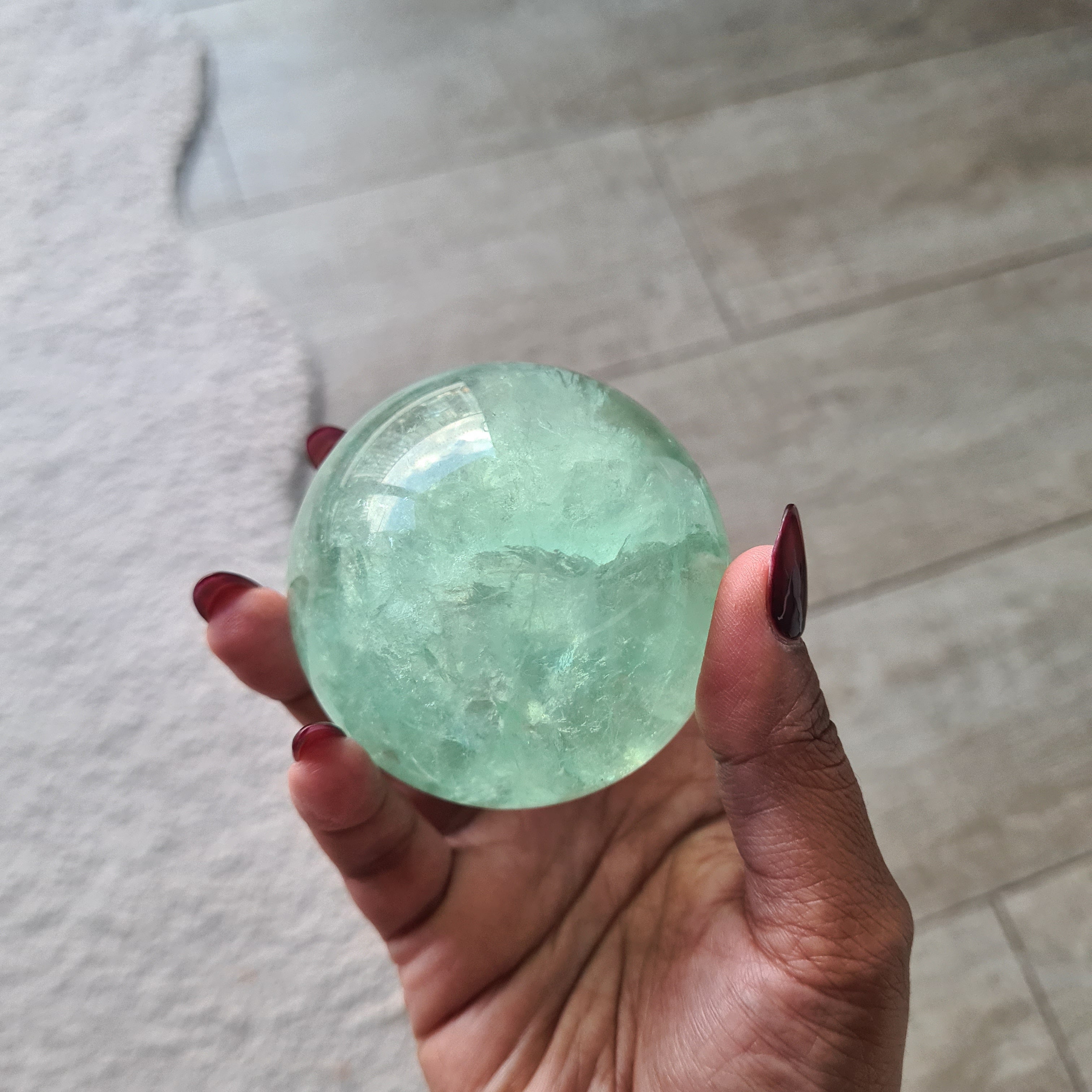 Blue Lake Fluorite with stand  | C |  423 g