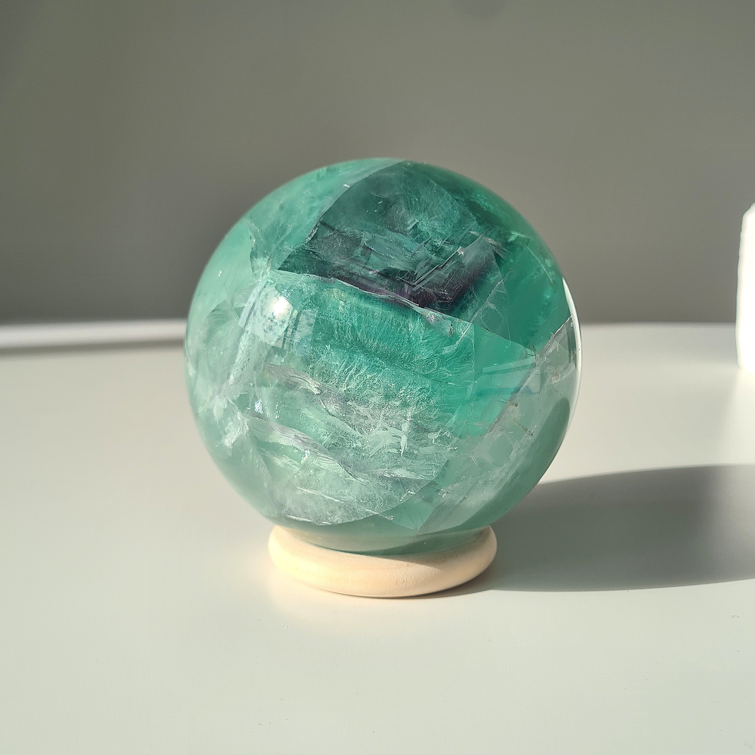Fairy Dream Frozen Lake Fluorite Sphere | Appx 1.7 kg