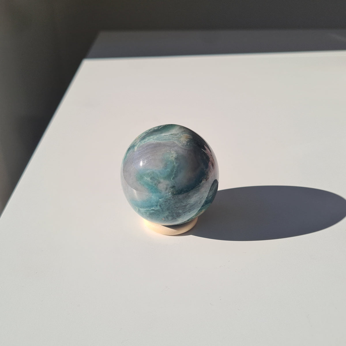Pastel Ocean Jasper Crystal Sphere