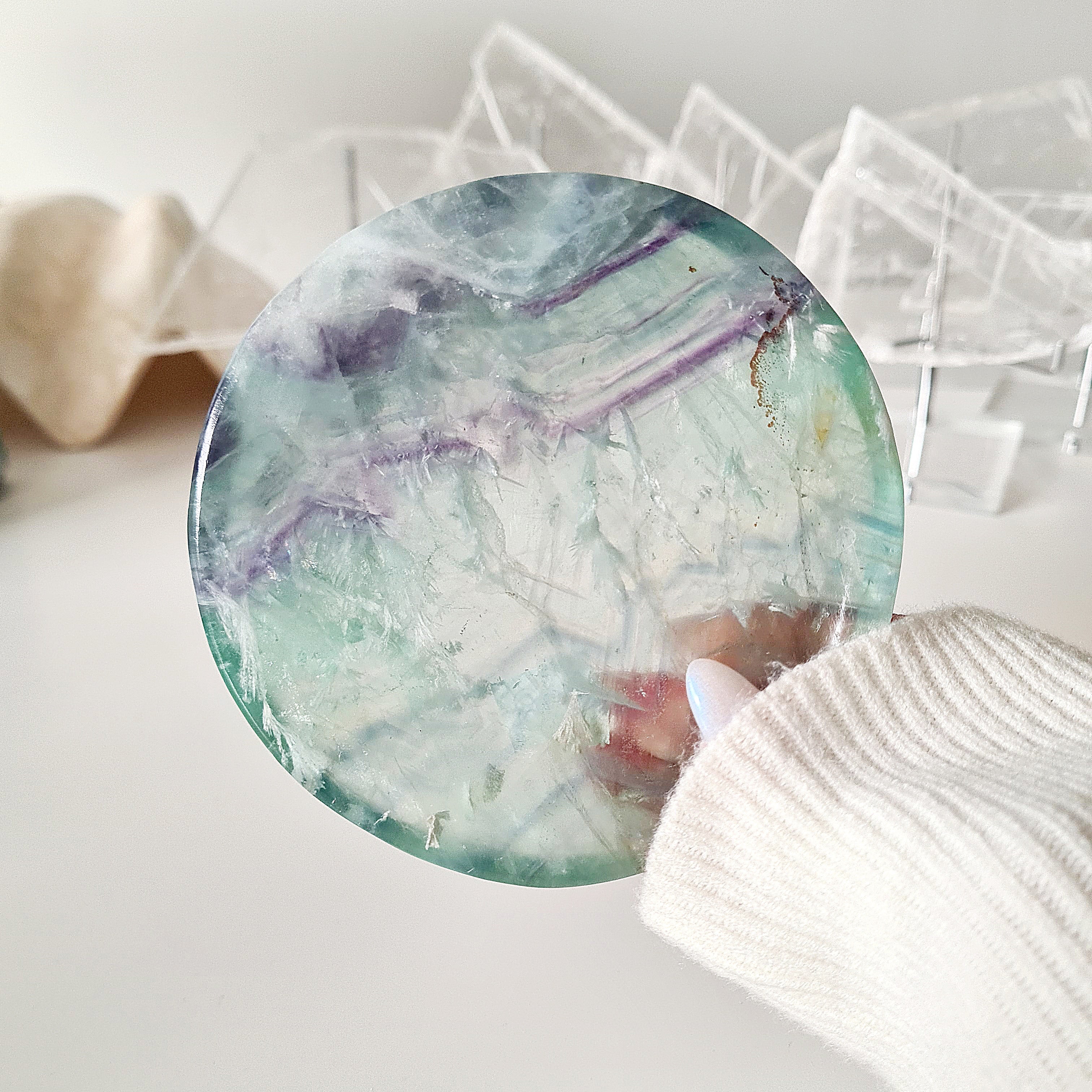 Feather Fluorite Crystal Bowl | fb3 | 242 g