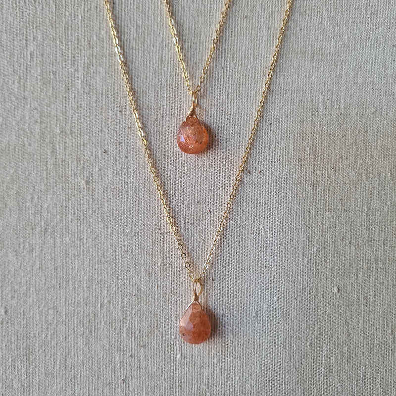 Sunstone Necklace ~ Joy (Gold)