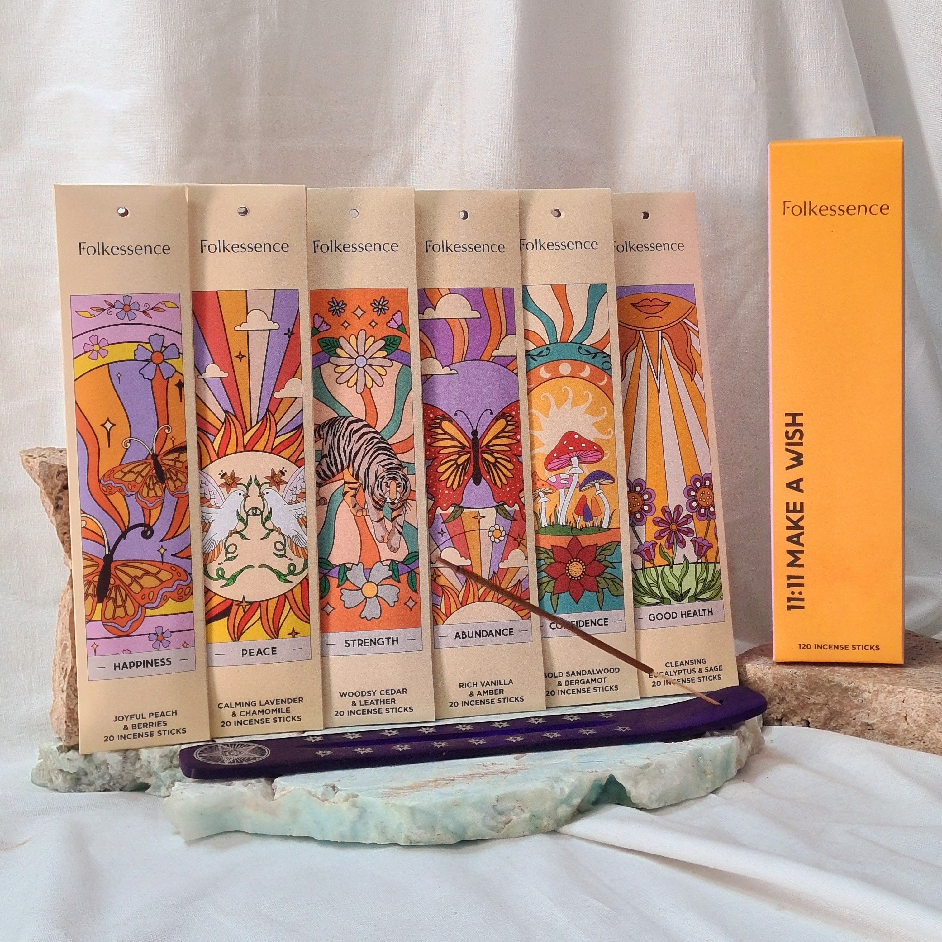 11:11 Make a wish | 120 Incense Sticks with Burner Gift Pack