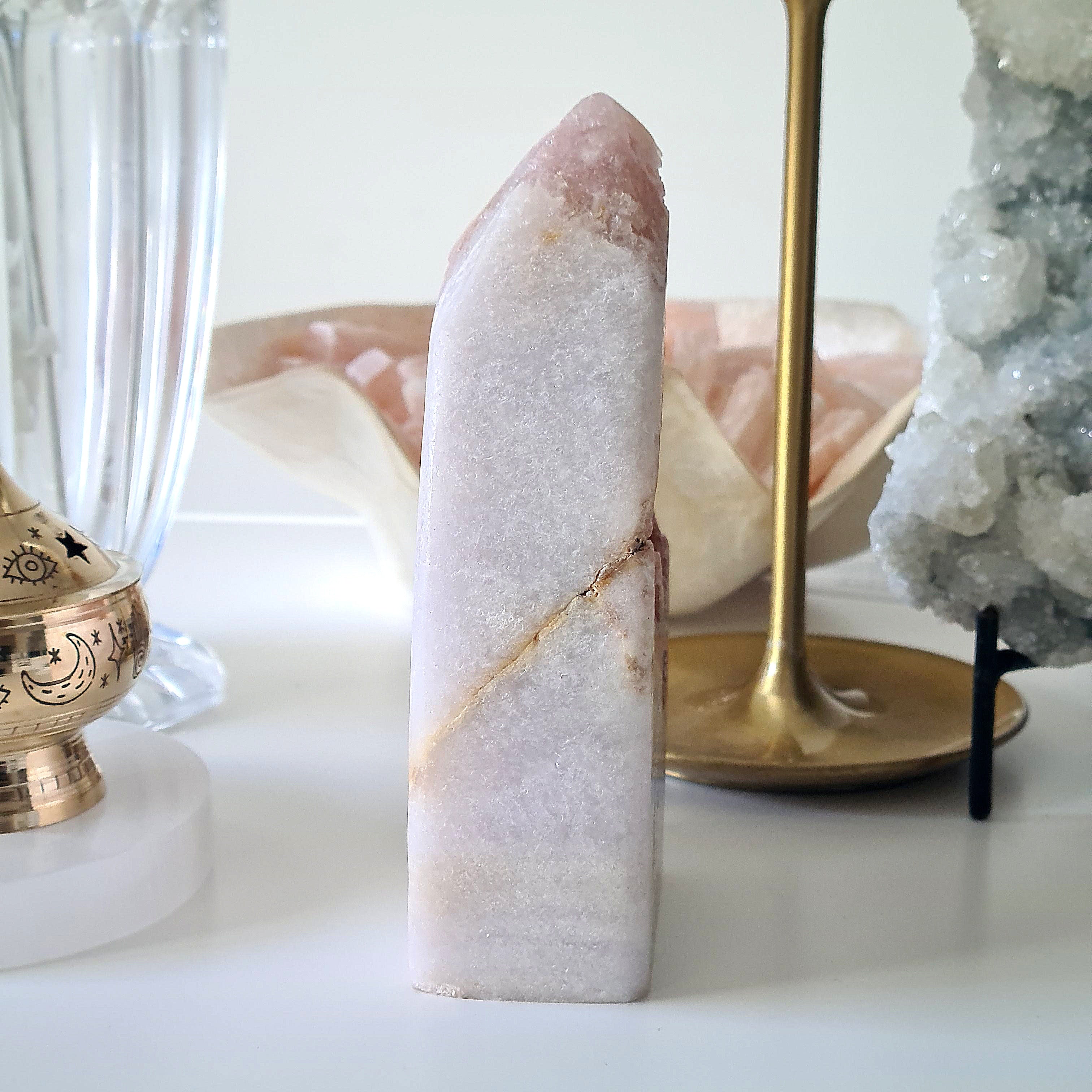 Pink Amethyst Free Form |  Druzy Portal | 14.5 cm tall