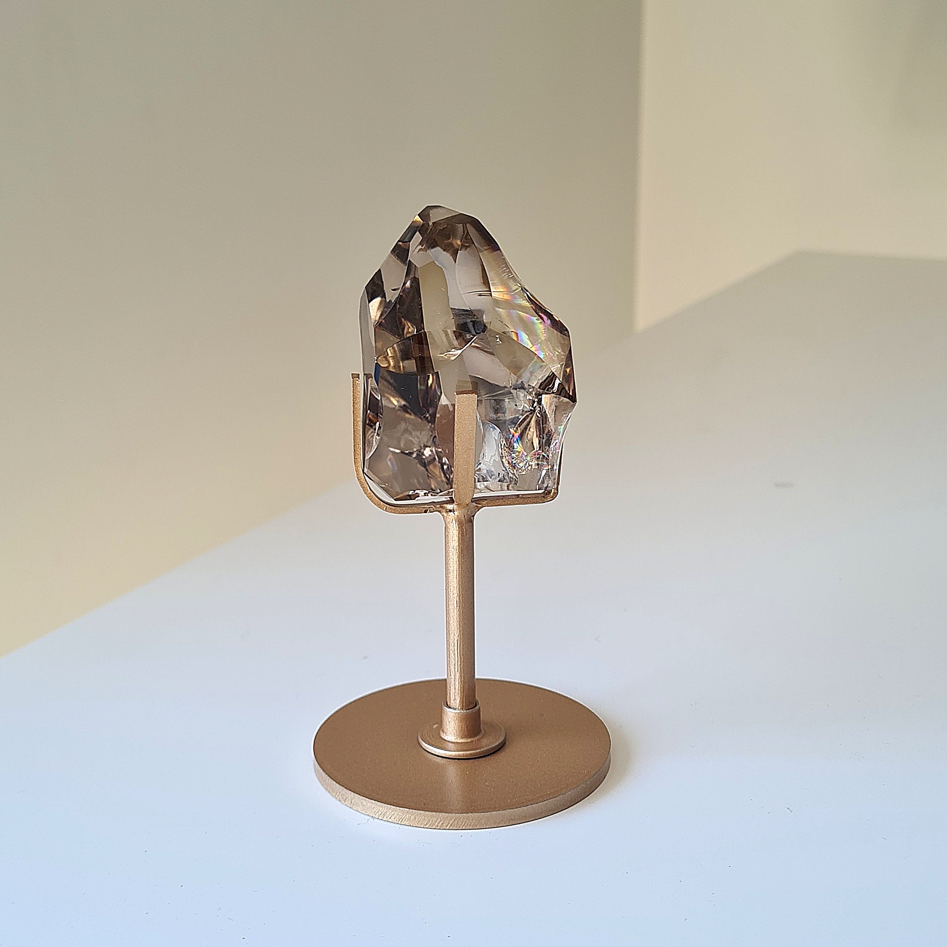 Gemmy Smokey Quartz on Custom Stand | Appx 6 cm gem