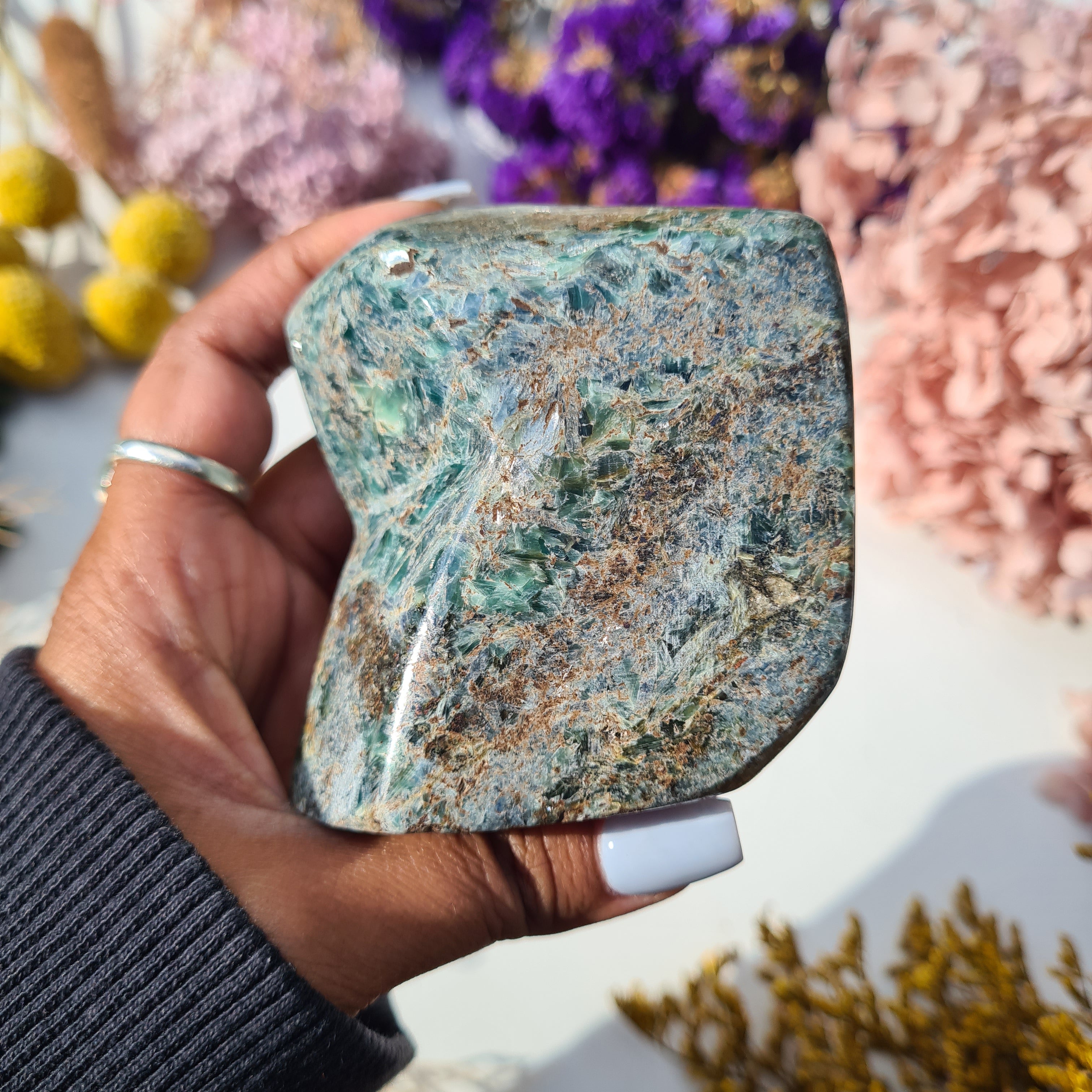 Kyanite, Fuchsite & Golden Mica Free Form | 397 g