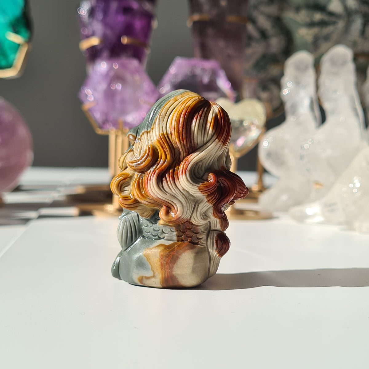 Alashan Agate Mermaid Carving |  Small Size | 5.7 cm