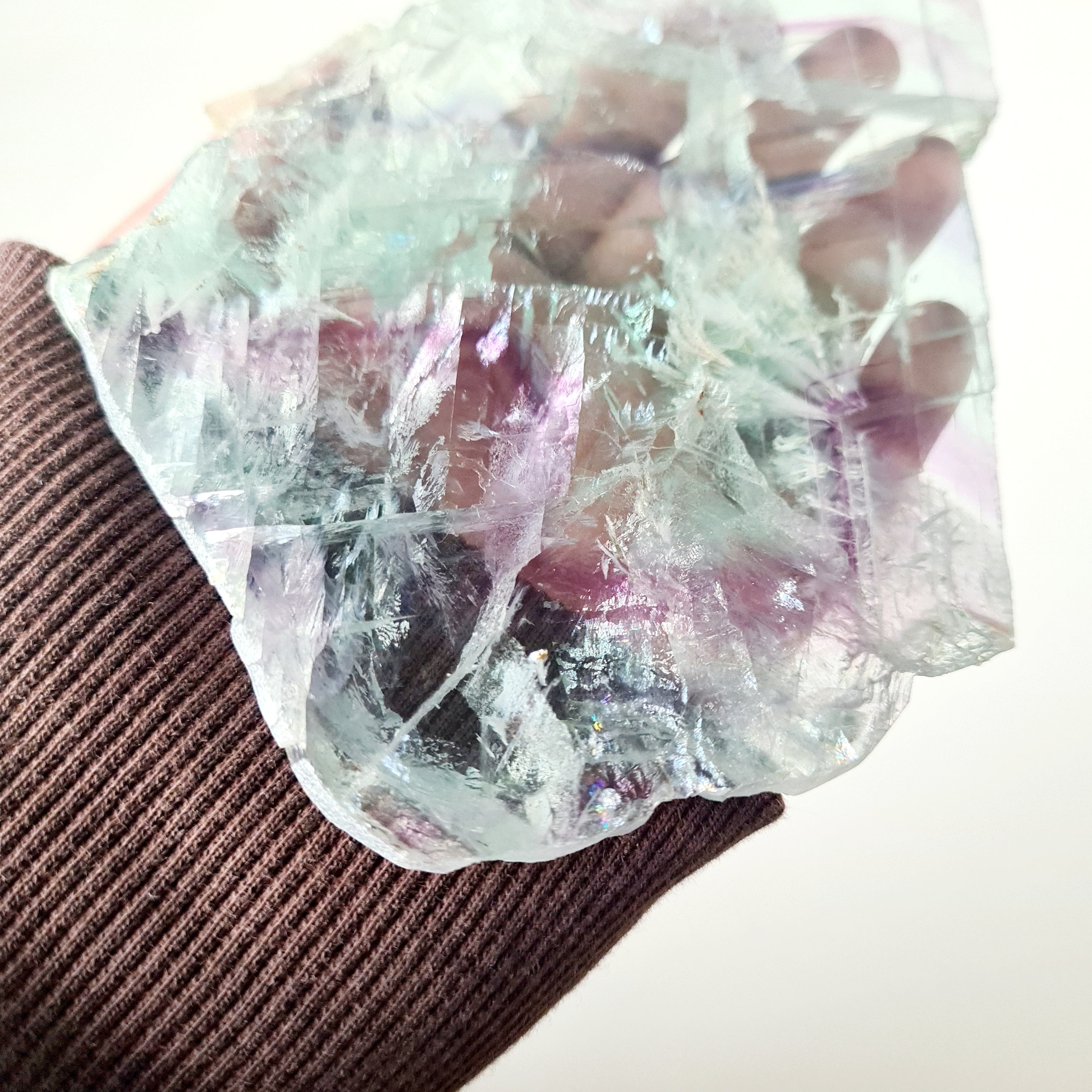 Rainbow Fluorite Dream Portal On Custom Stand | 22 cm tall with stand