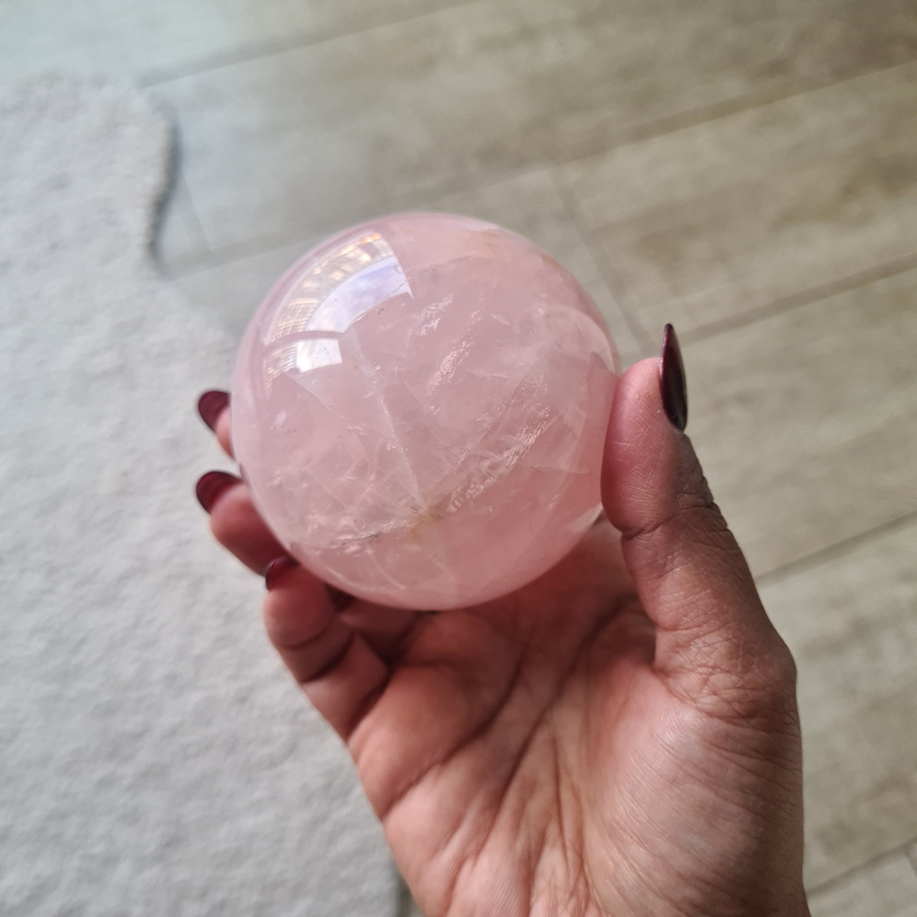 Rose Quartz | Crystal Orb with stand  | 465 g
