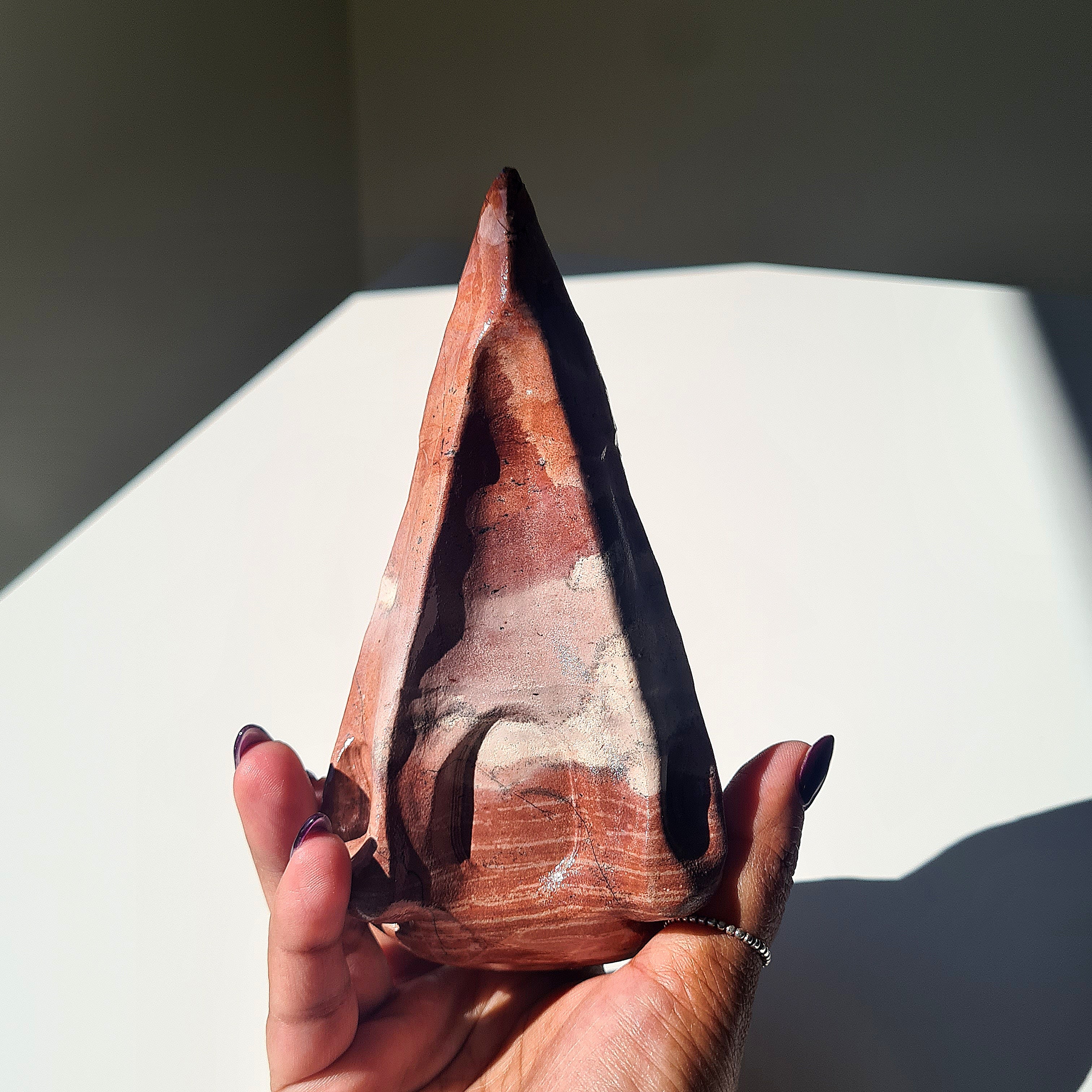 Mystic Picture Jasper Raven Skull | 13 cm