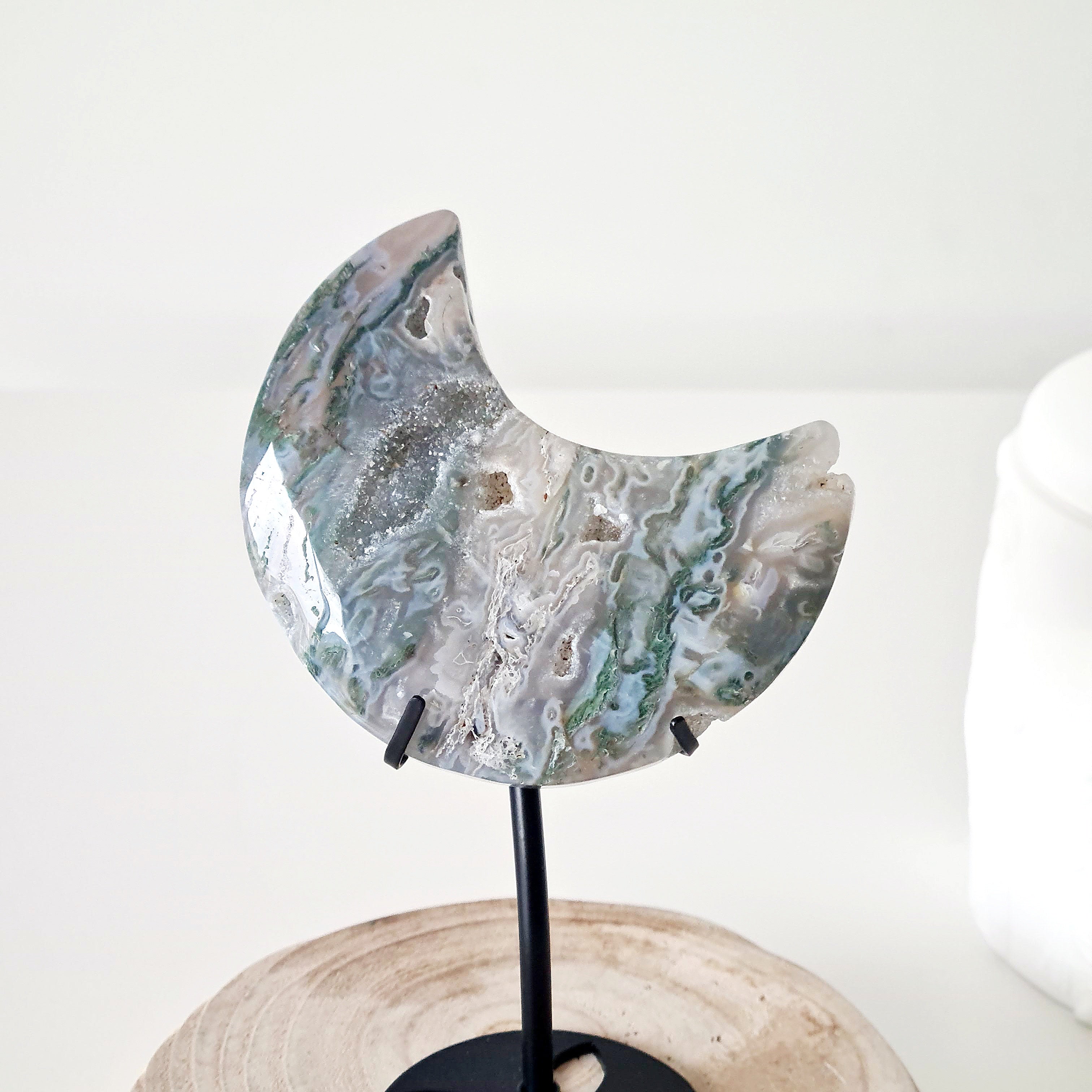 Moss Agate Luna 🌙 | 5 | Small