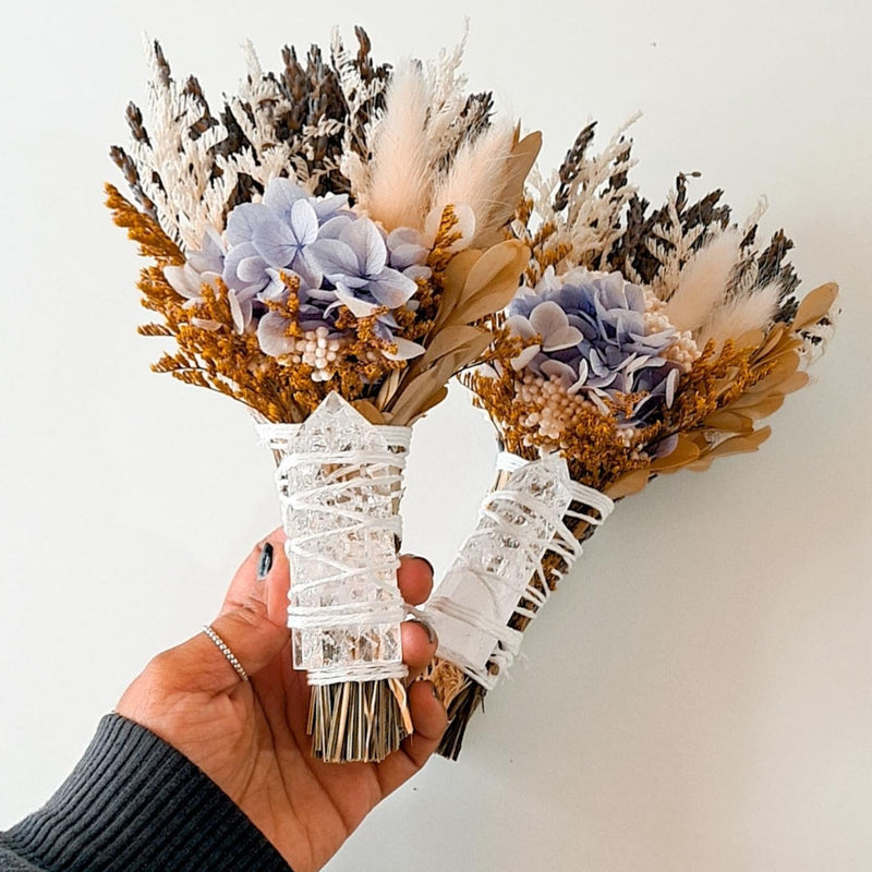 Good Vibes | Crackled Quartz Flower wand