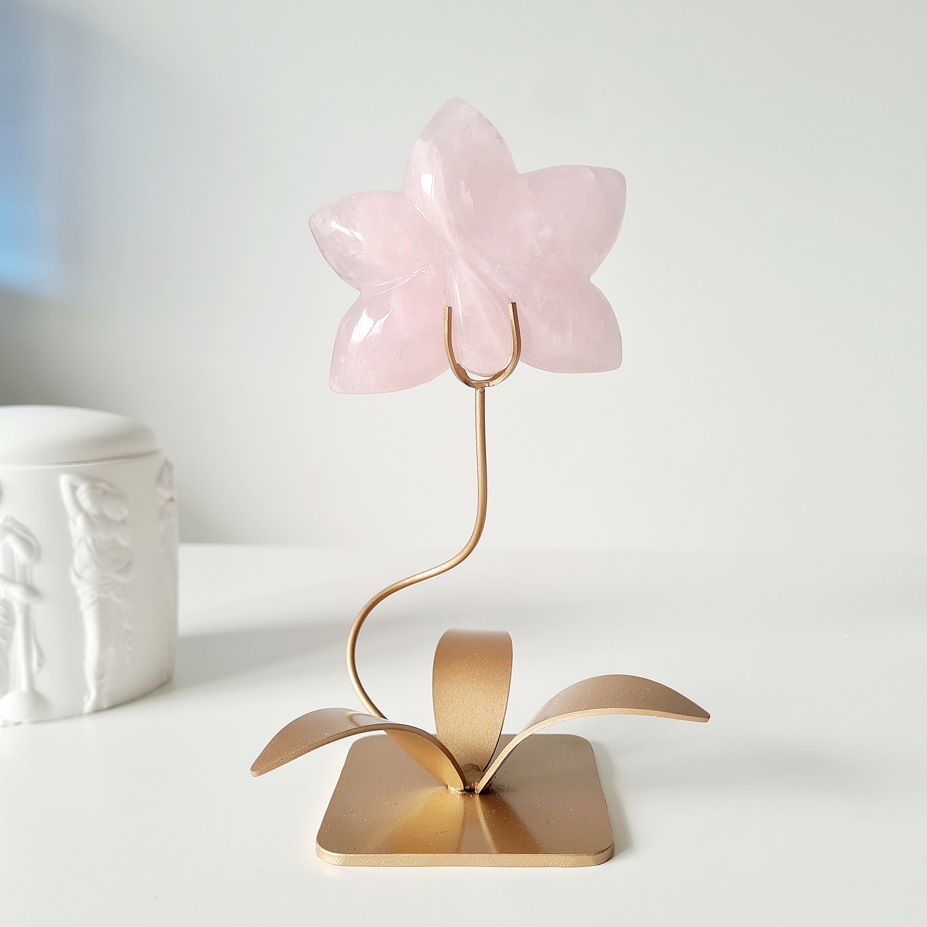 Rose Quartz Posy | 20 cm tall with stand