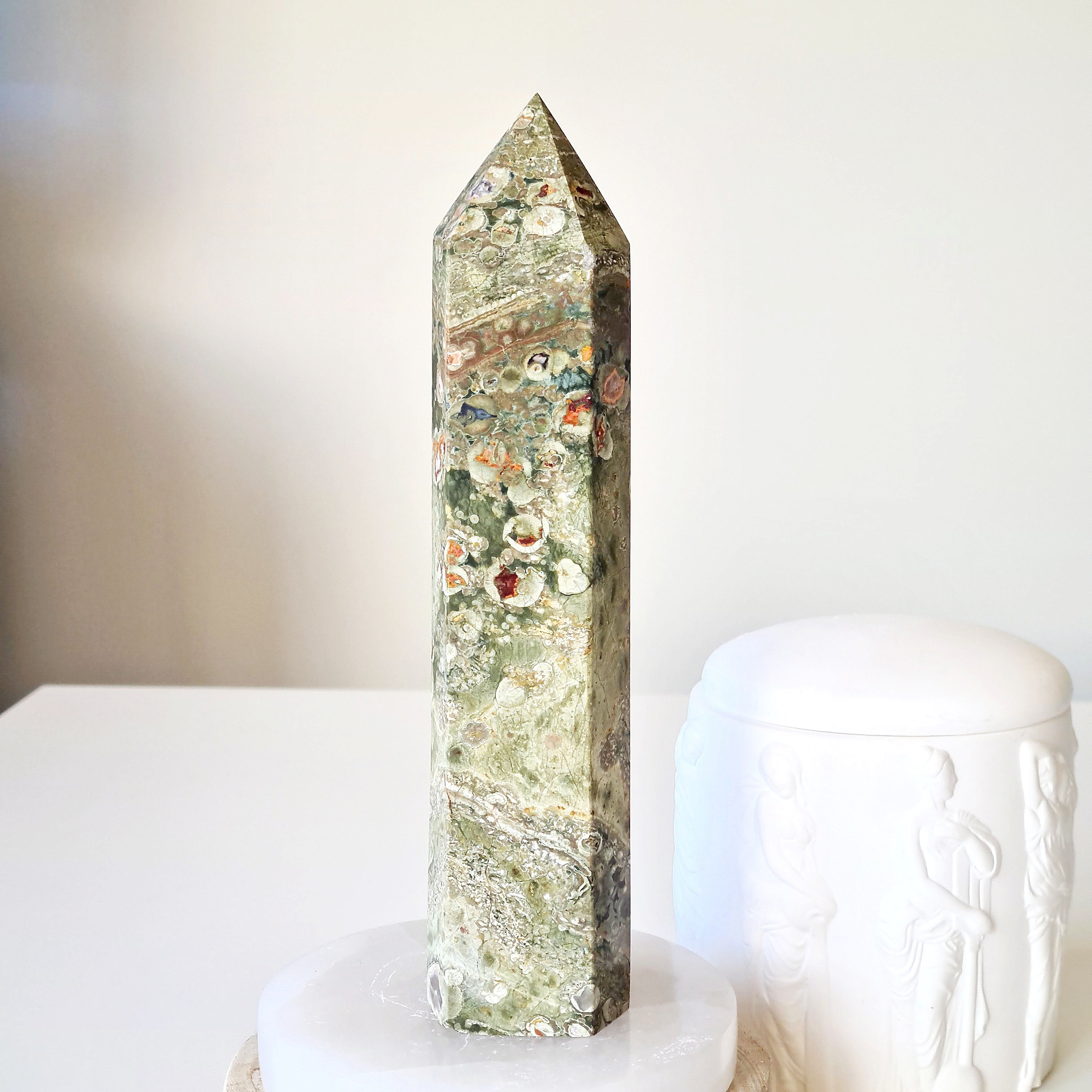 Rainforest Jasper | D | 19 cm | Uneven bottom