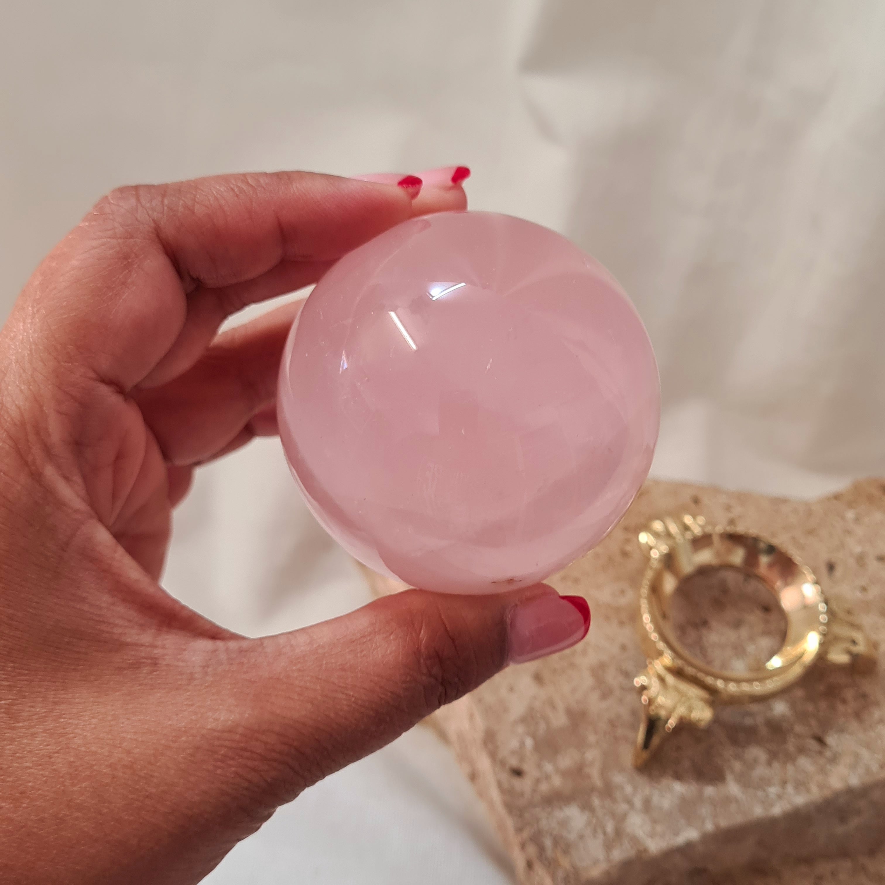 Rose Quartz Sphere With Stand| 249 g