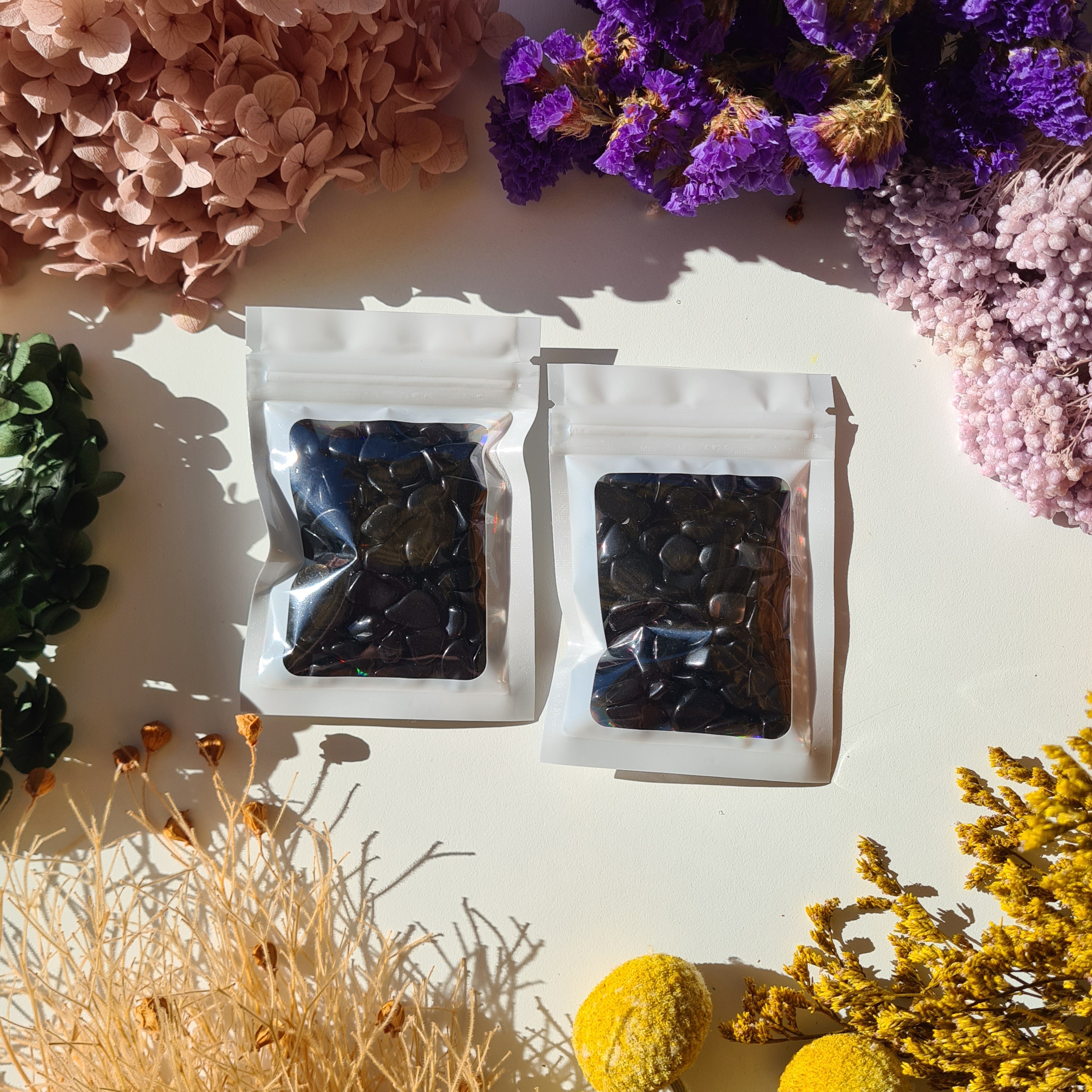 Black Obsidian Crystal Chips | Protection | 40 g