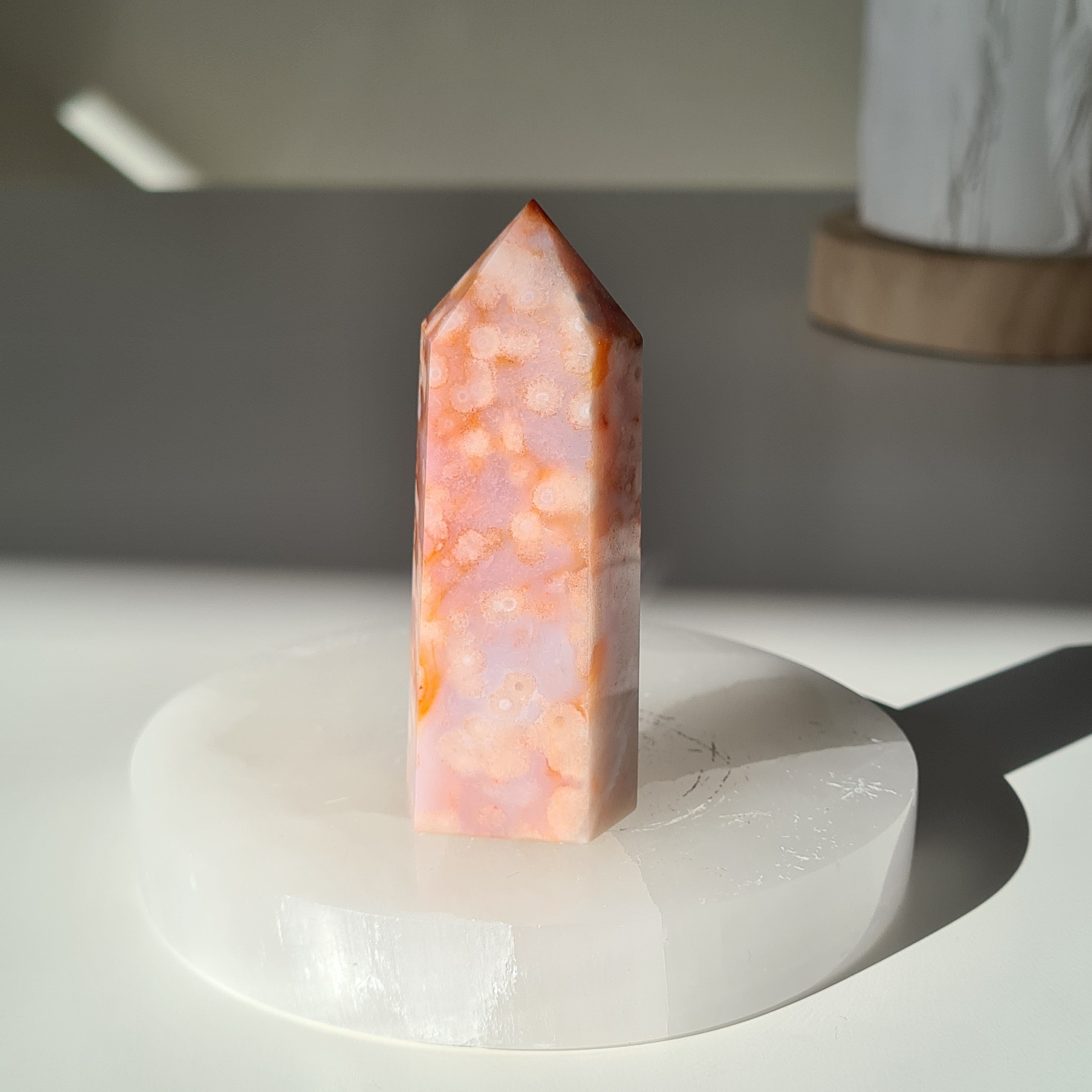 Flower Agate Point | A  | 7 cm tall