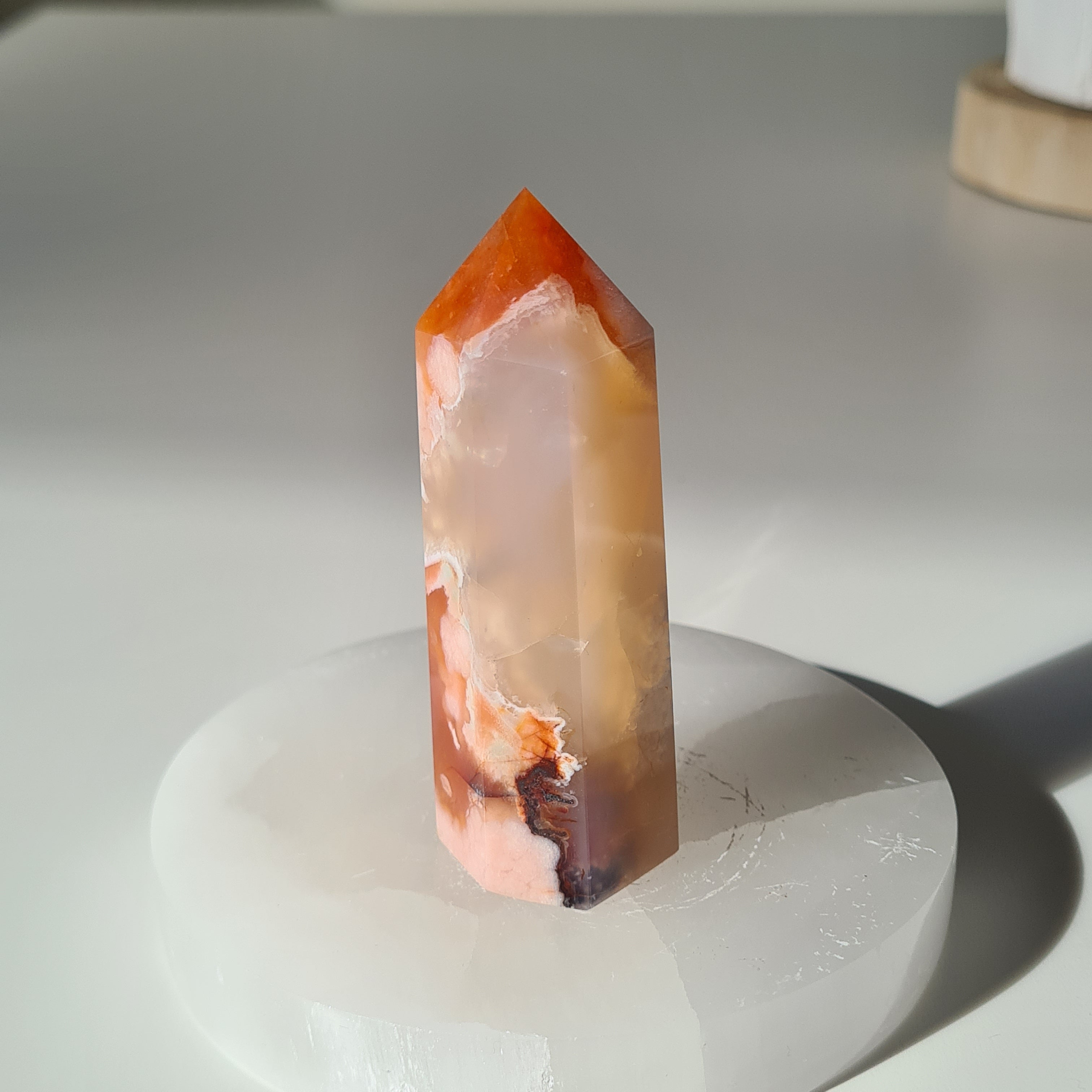 Flower Agate Point | C | 8 cm tall