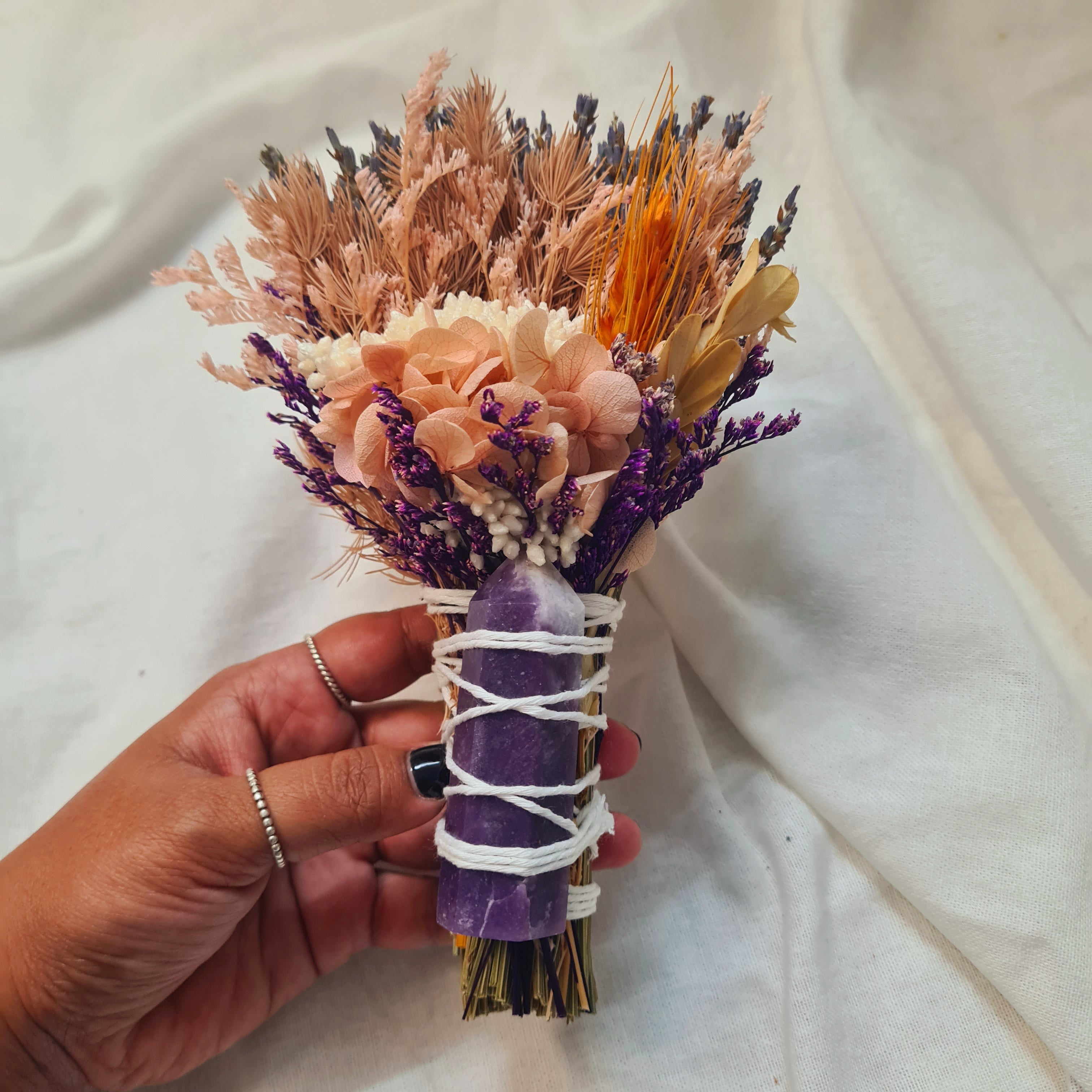 New Beginnings | Lepidolite  Flower Wand | 1 Piece