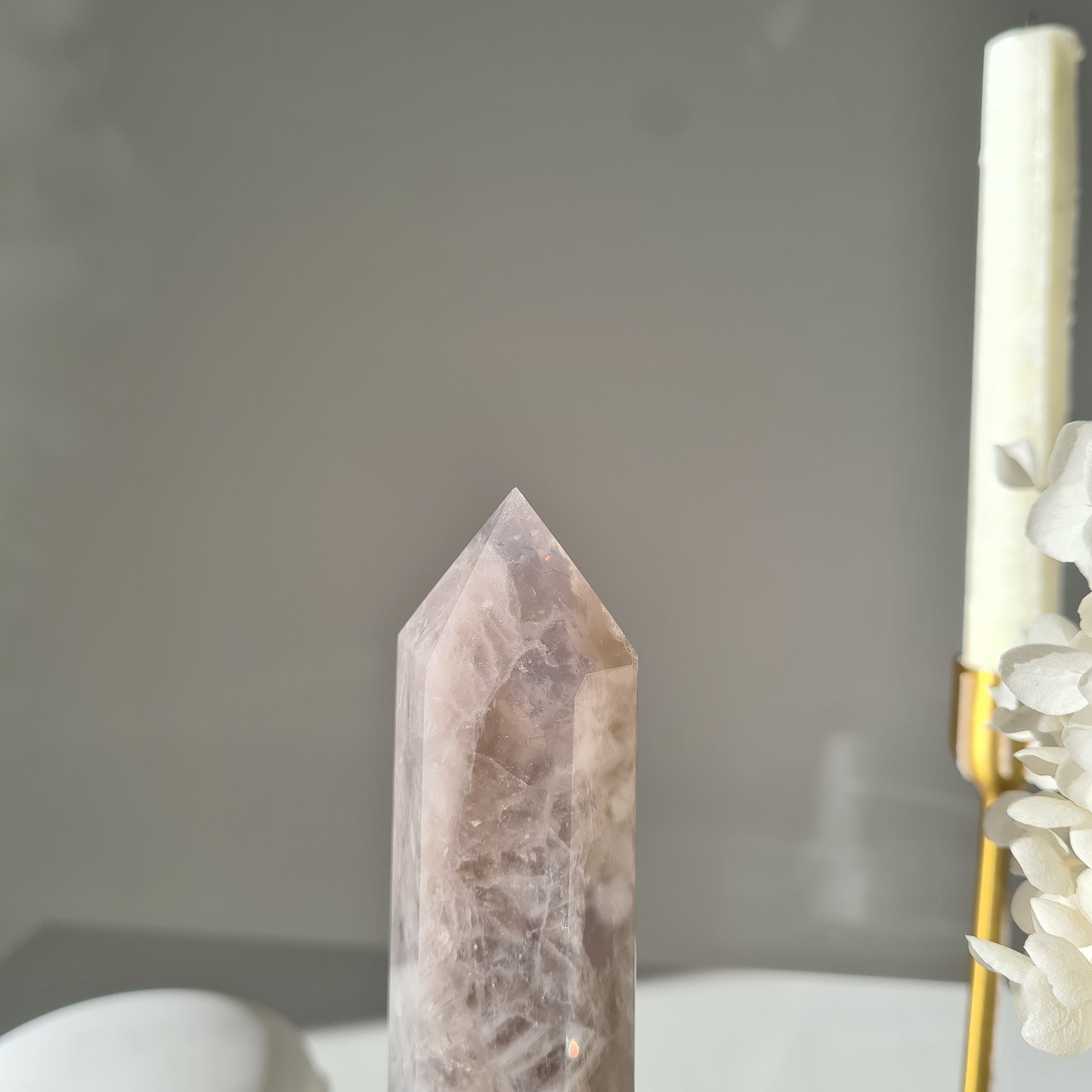 Blue Rose Quartz Tower | A |528 g