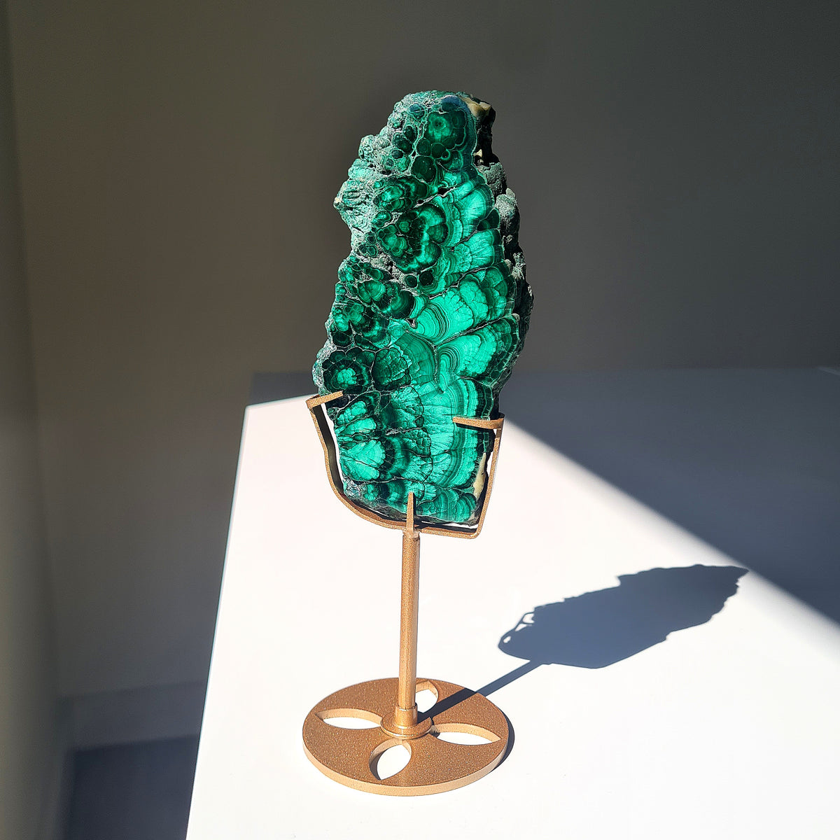Malachite Crystal Portal | Custom Stand | Piece A
