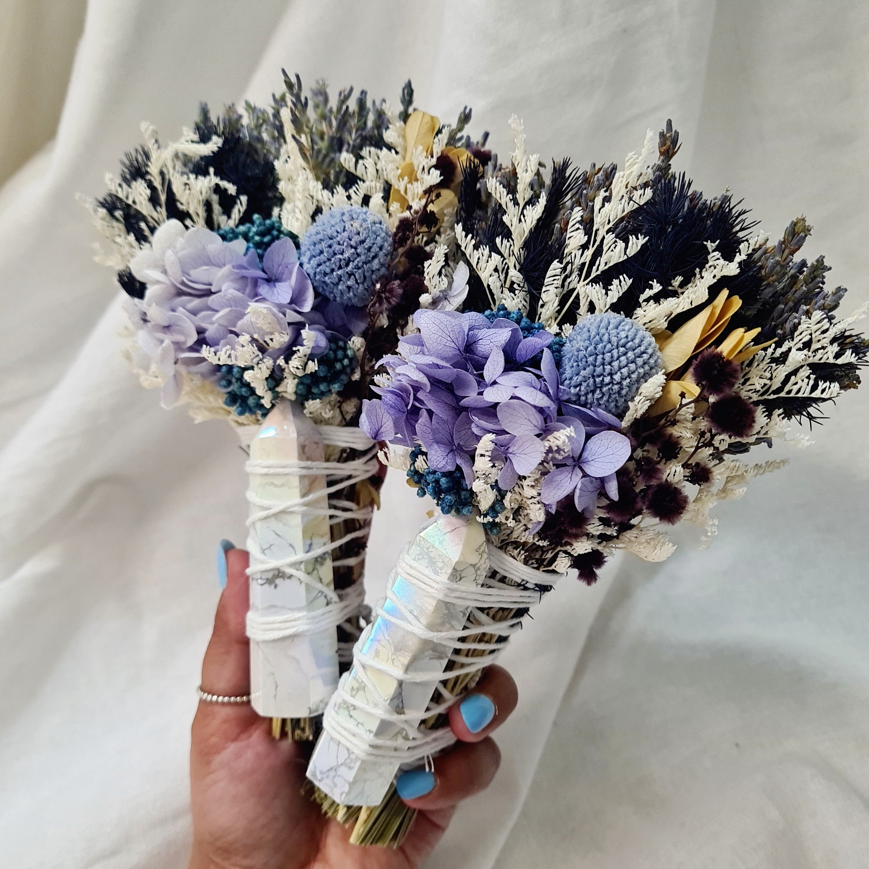 'Peace & Clarity' | Aura Howlite Flower Wand